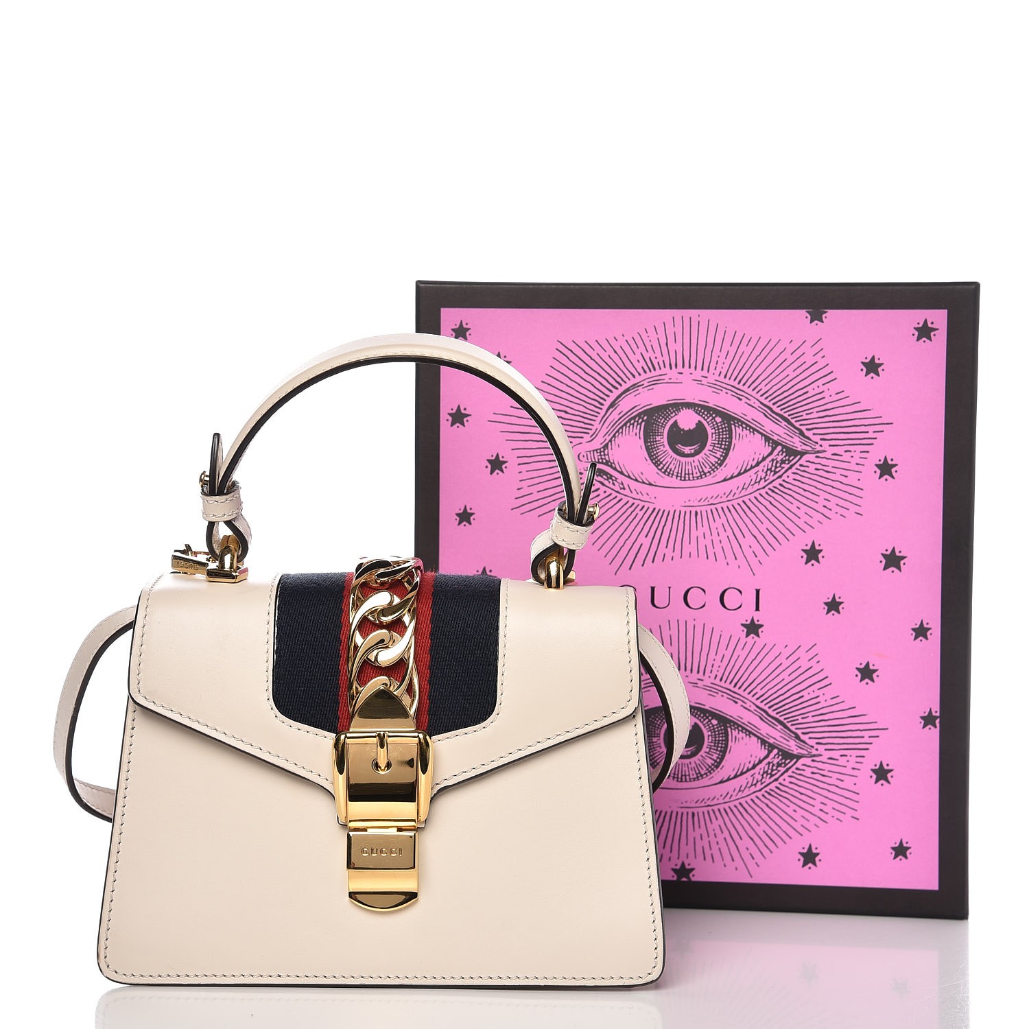 gucci white mini sylvie bag