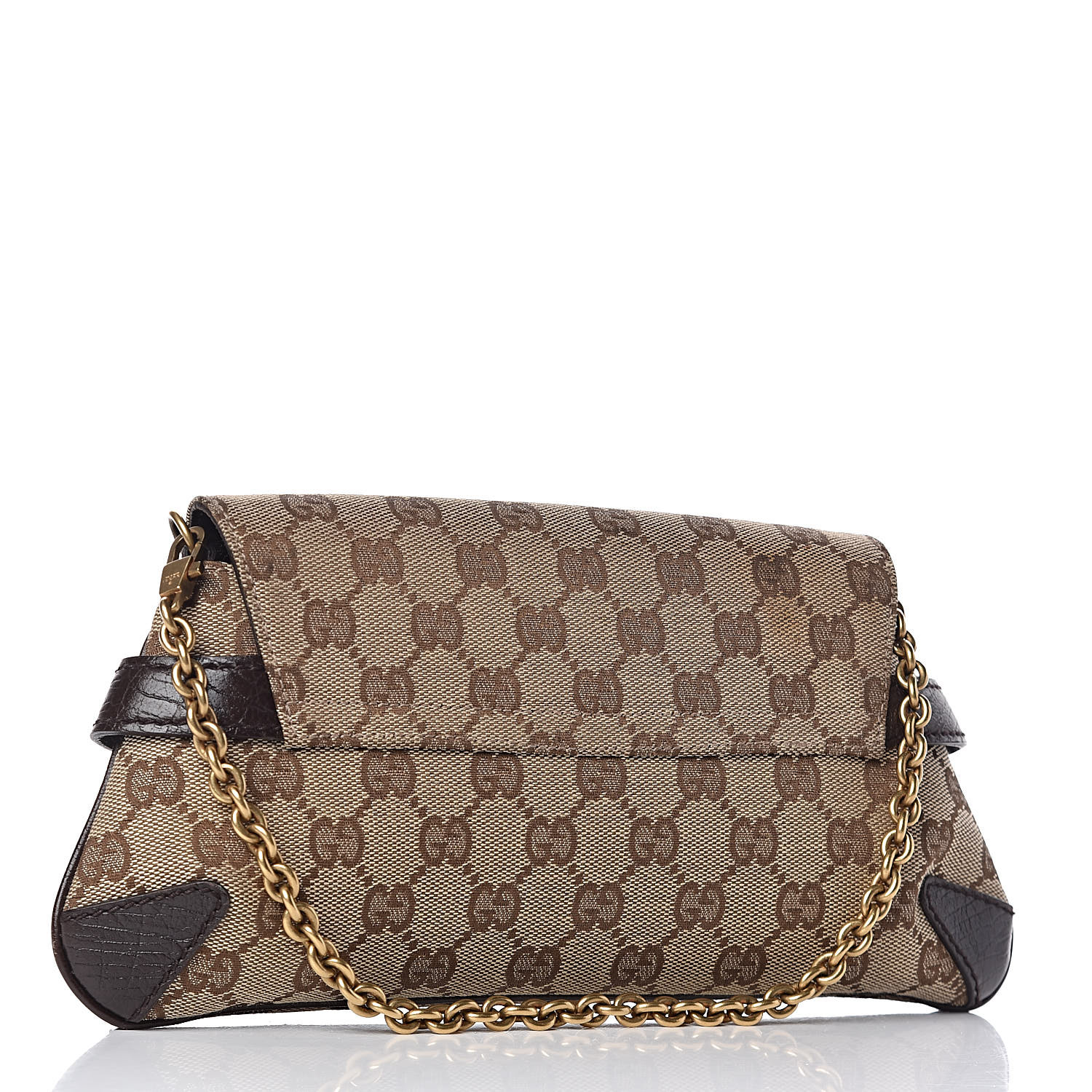 gucci monogram horsebit clutch