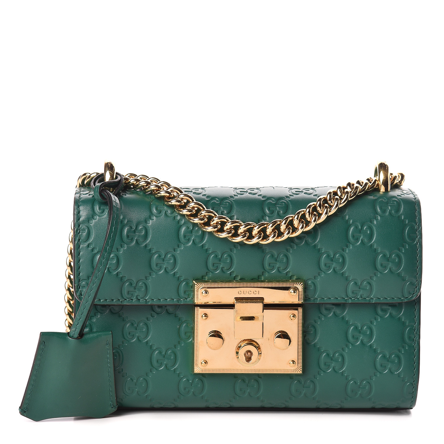 gucci green padlock bag