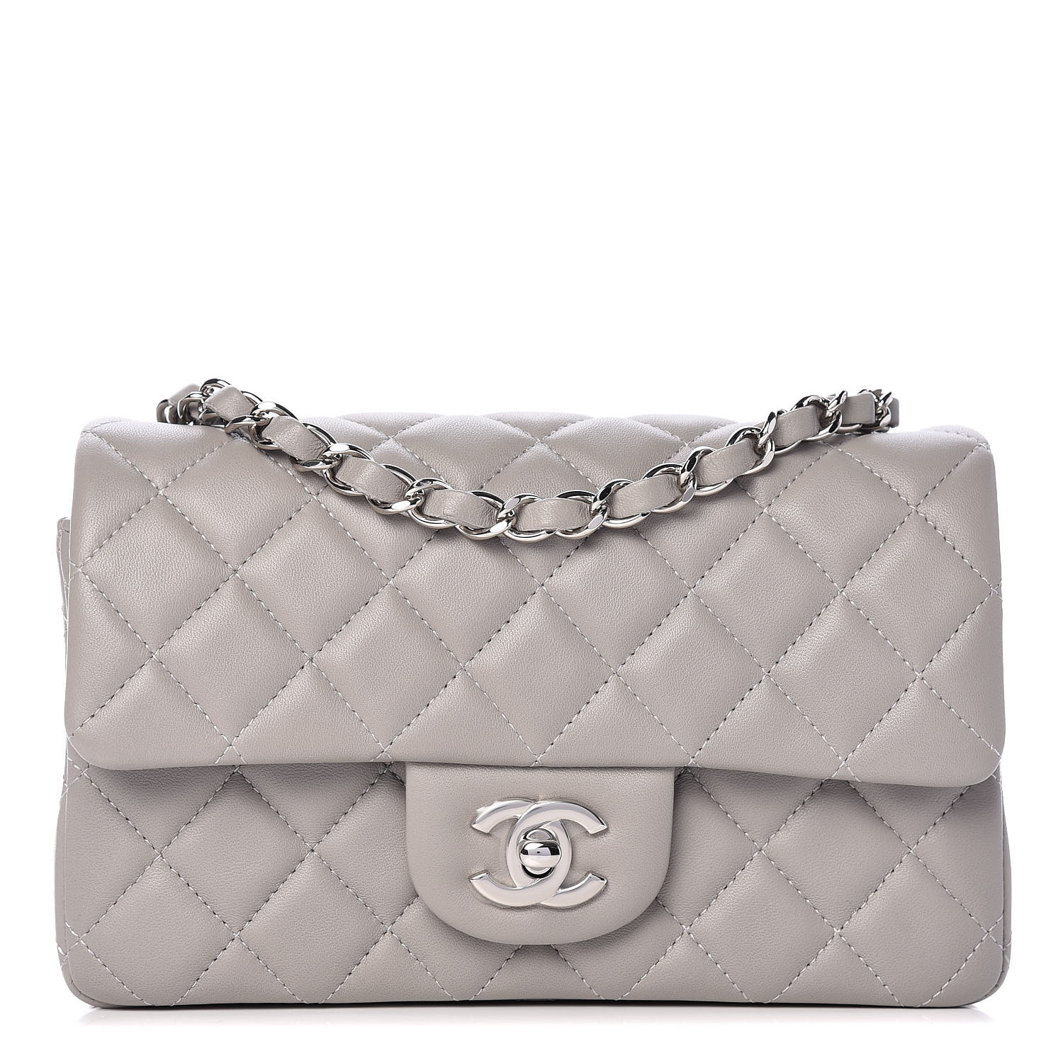 grey chanel mini