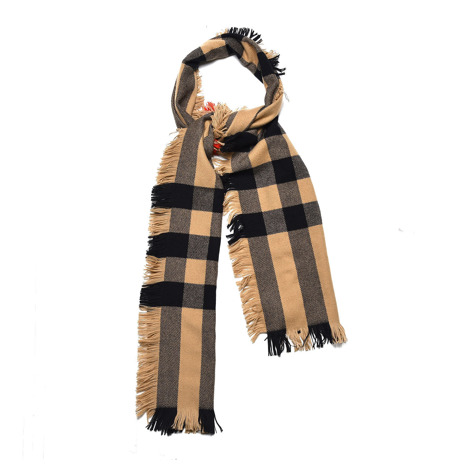 burberry mega check wool scarf