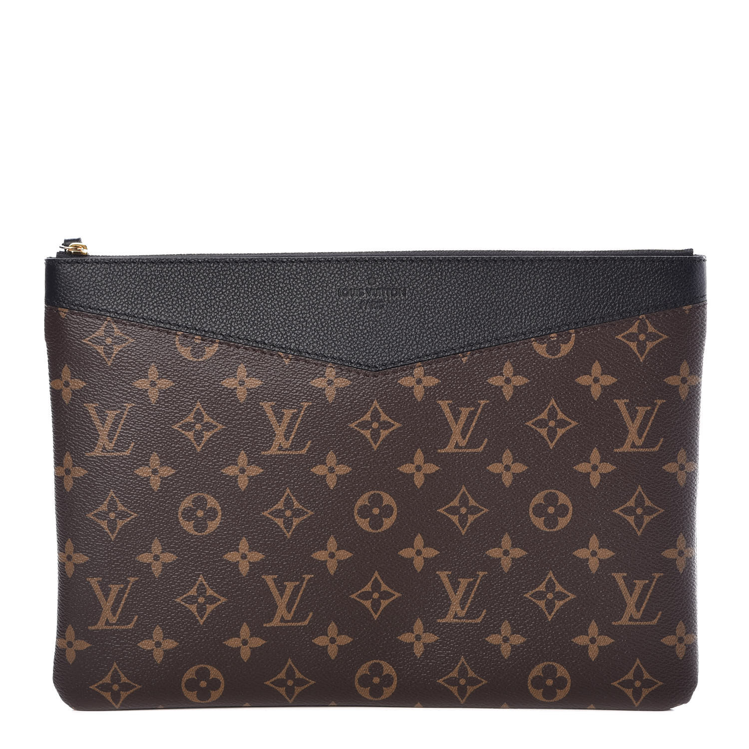 LOUIS VUITTON Monogram Daily Pouch Black 374007