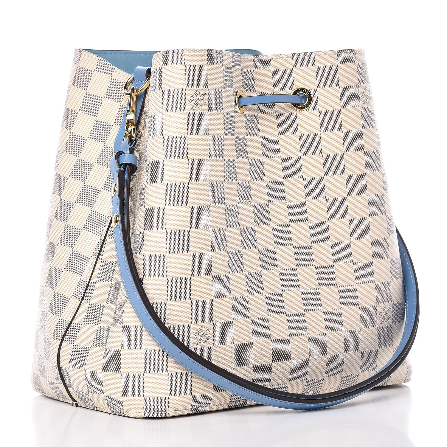 Replica Louis Vuitton Neonoe MM Bag In Damier Azur Canvas N40153