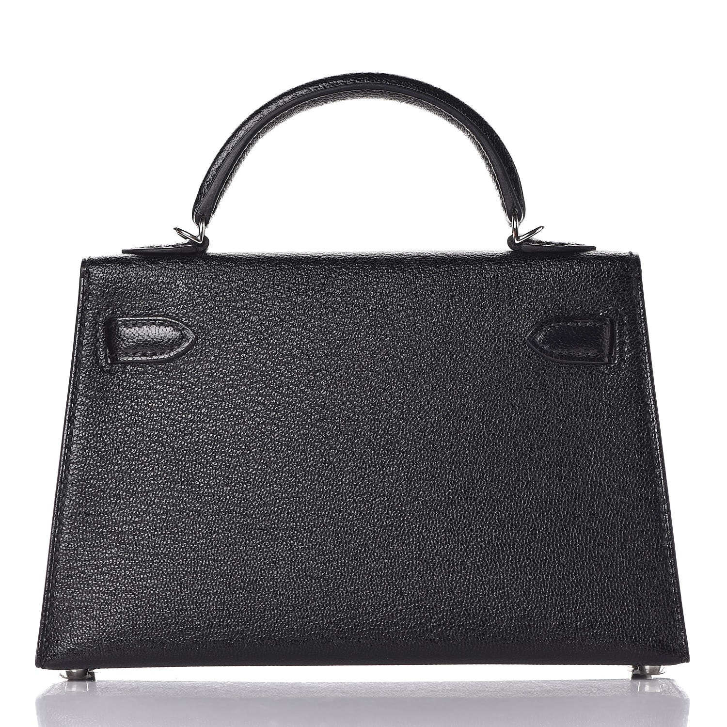 HERMES Chevre Mysore Mini Kelly Sellier 20 Black 318580