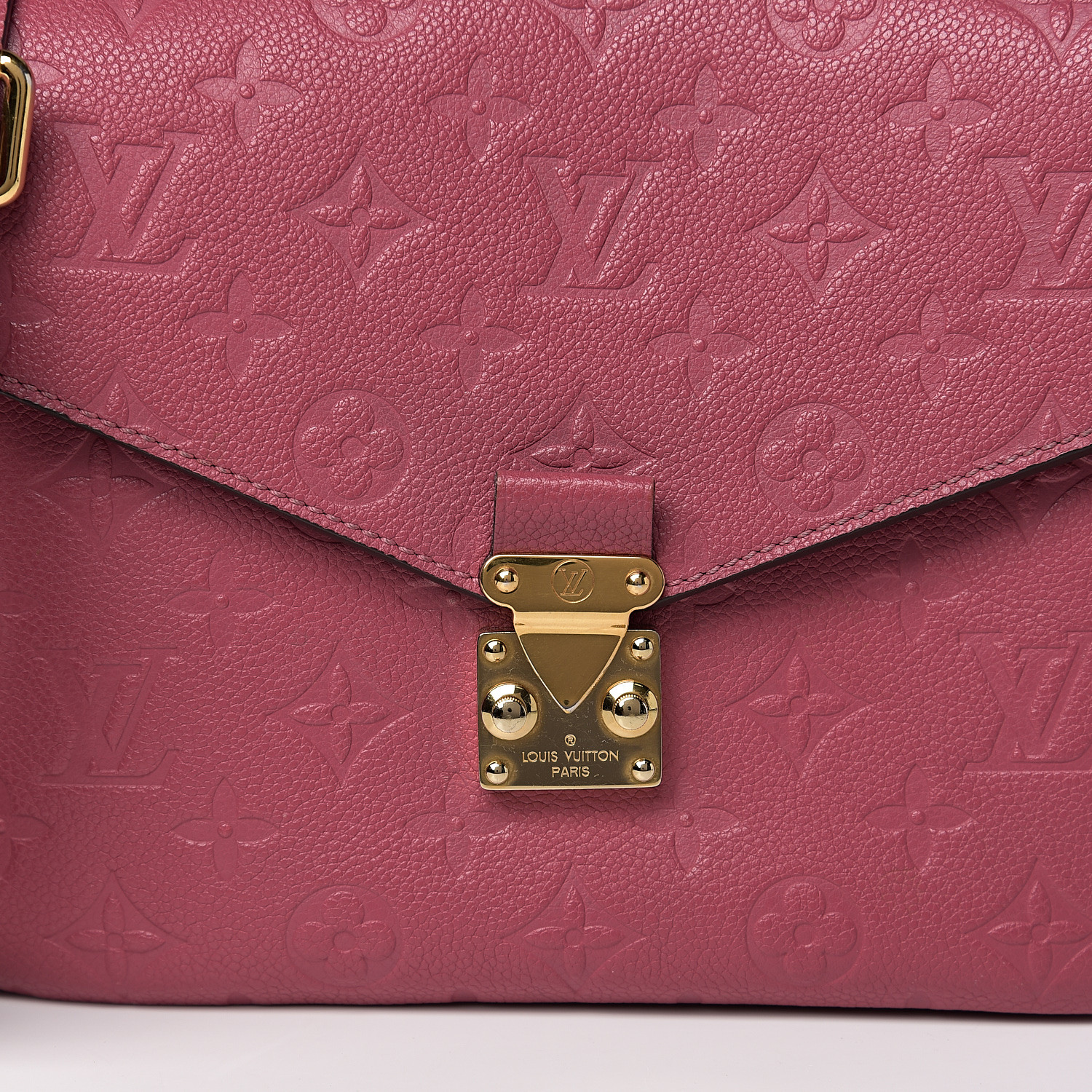 Louis Vuitton Rose Bruyere Monogram Empreinte Leather Pochette Metis Bag Louis  Vuitton
