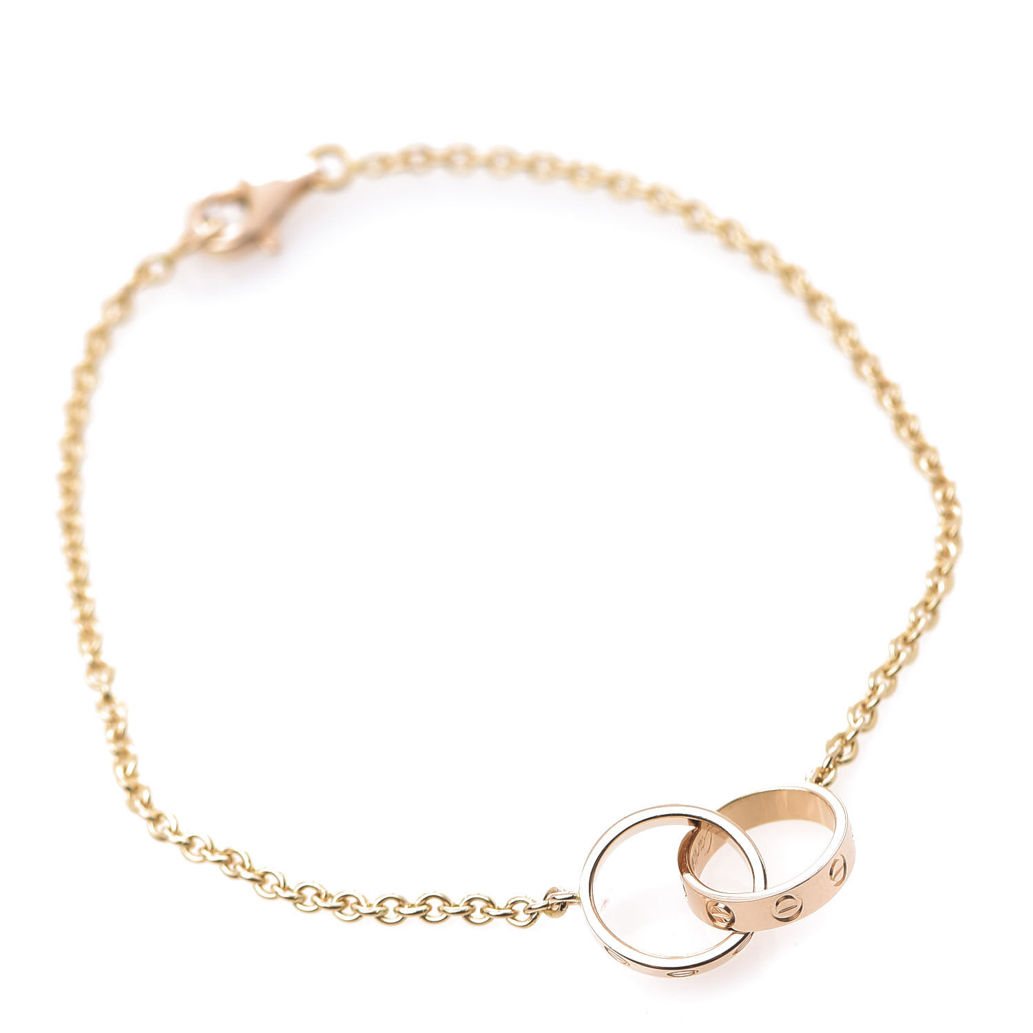 CARTIER 18K Pink Gold Interlocking LOVE Bracelet 581831 | FASHIONPHILE