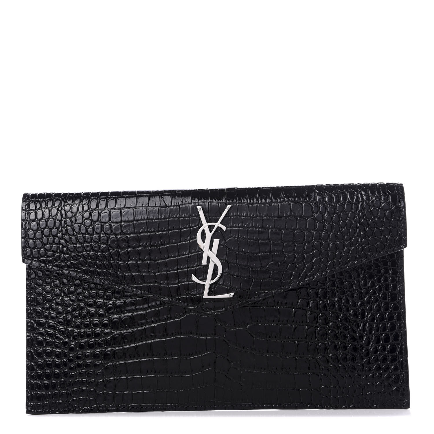 ysl uptown chain wallet crocodile