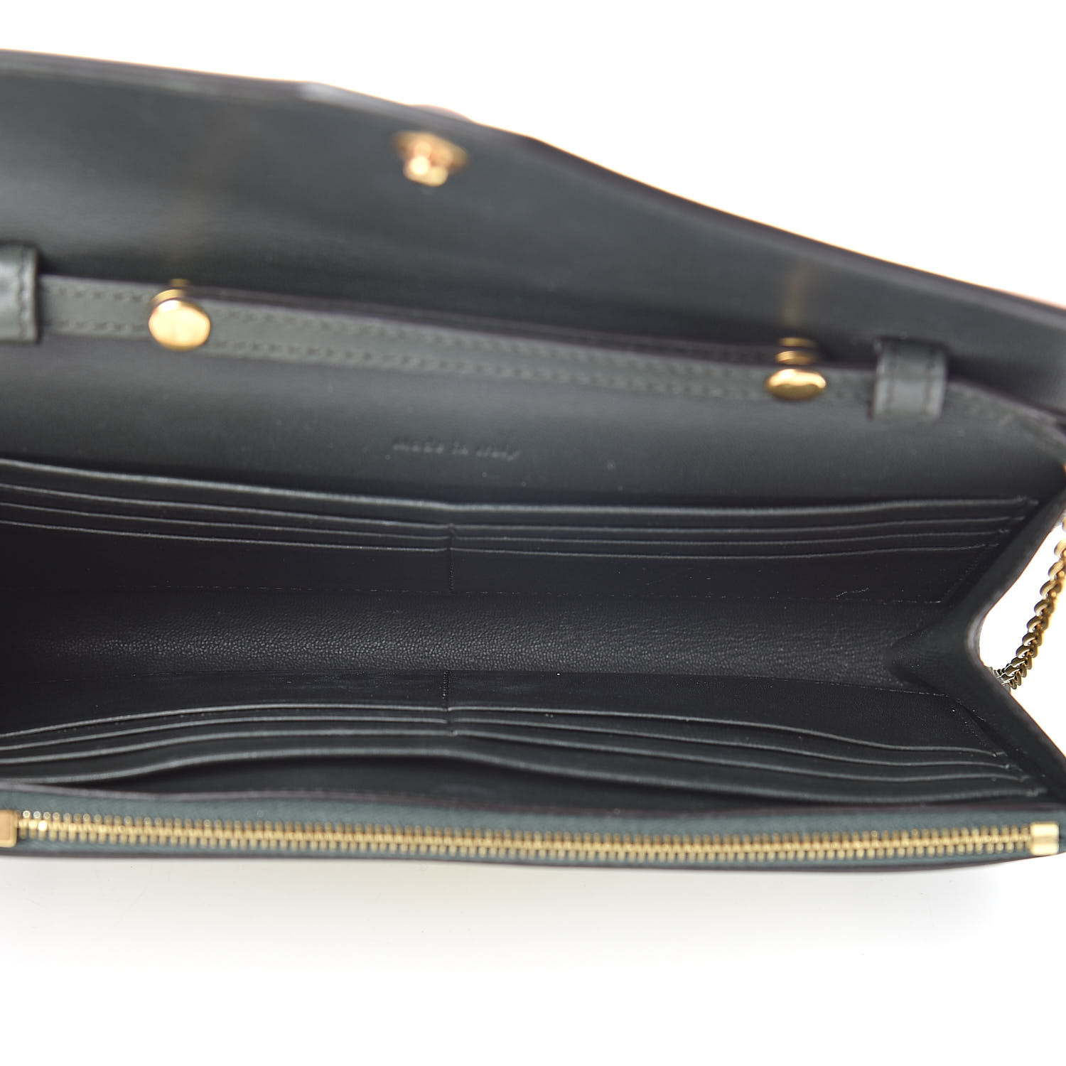 CELINE Shiny Calfskin Clutch On A Chain Multicolor 506190