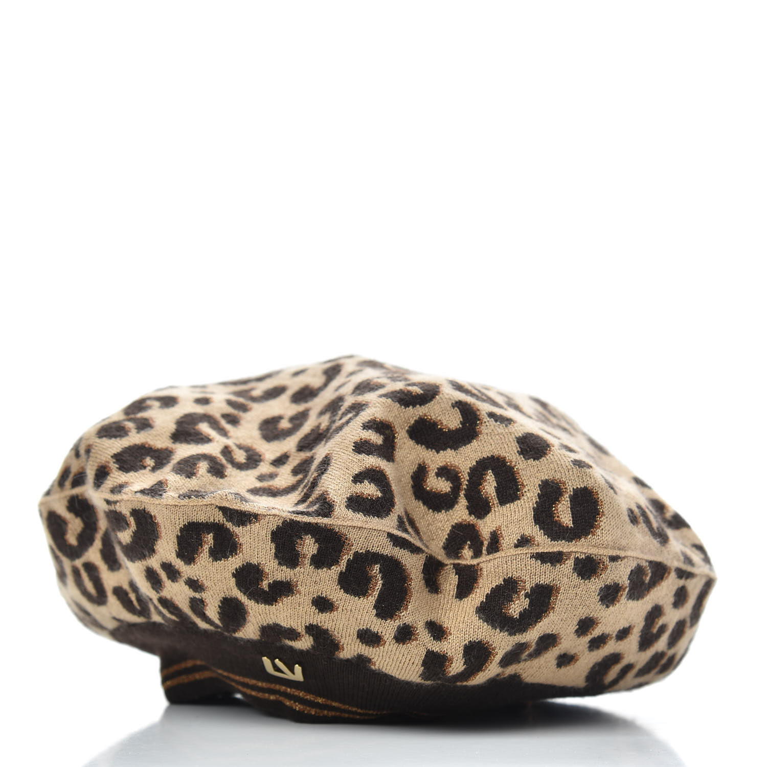 LOUIS VUITTON Cashmere Silk Leopard Beret 718140 | FASHIONPHILE