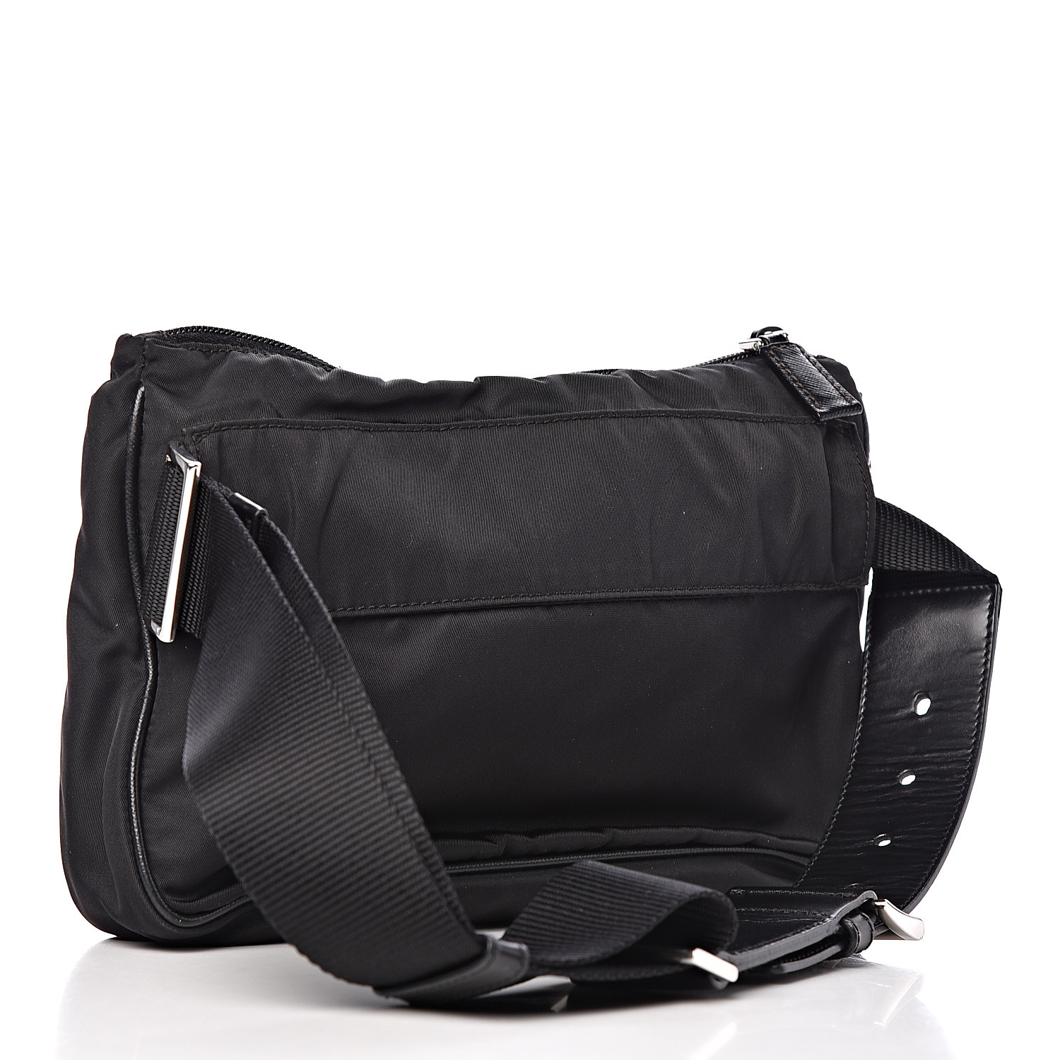 PRADA Tessuto Nylon Belt Bag Black 437880