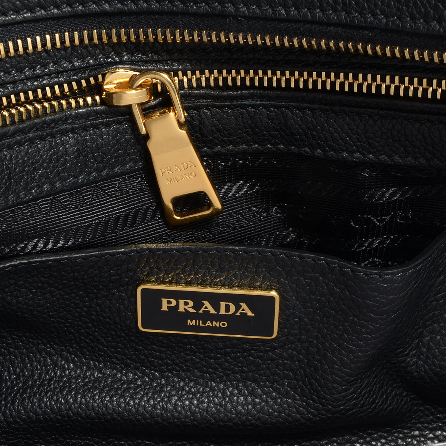 PRADA Vitello Grain Satchel Nero Black 74138