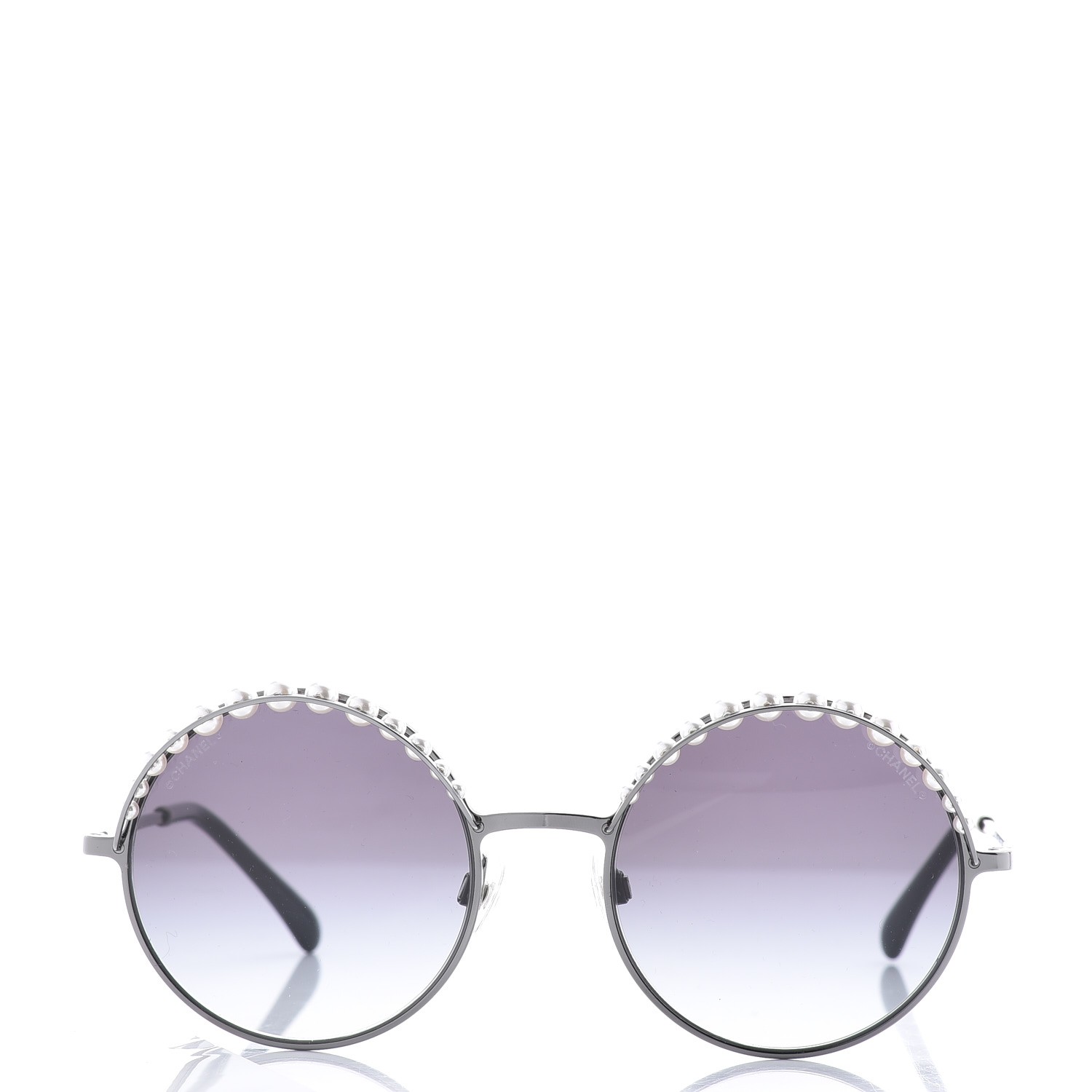 chanel round pearl sunglasses