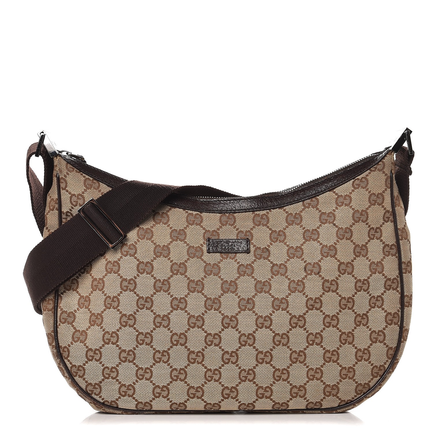 GUCCI Monogram Medium Messenger Bag Brown 250153