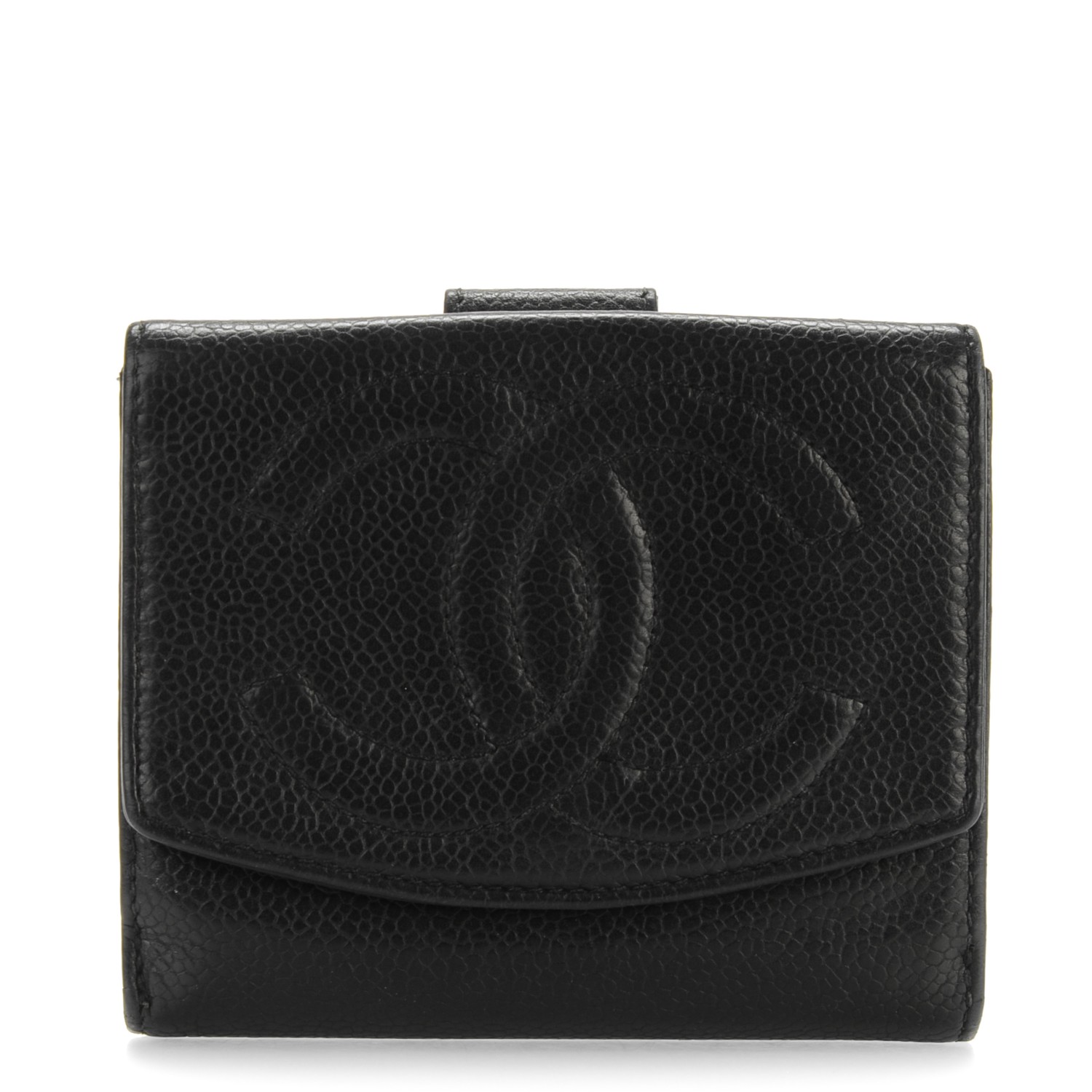 chanel compact wallet caviar