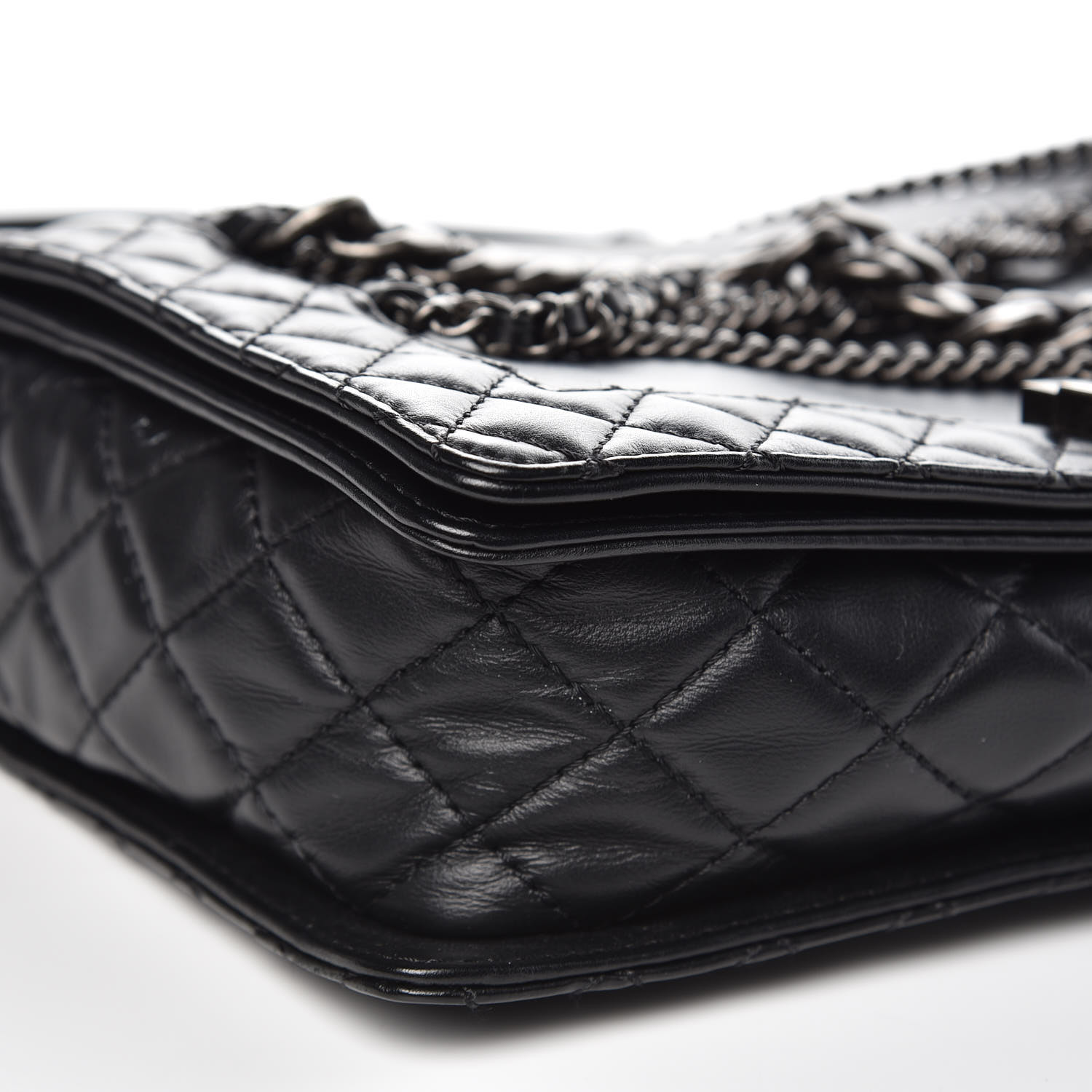 CHANEL Caviar Quilted Hobo Bag Black 36236