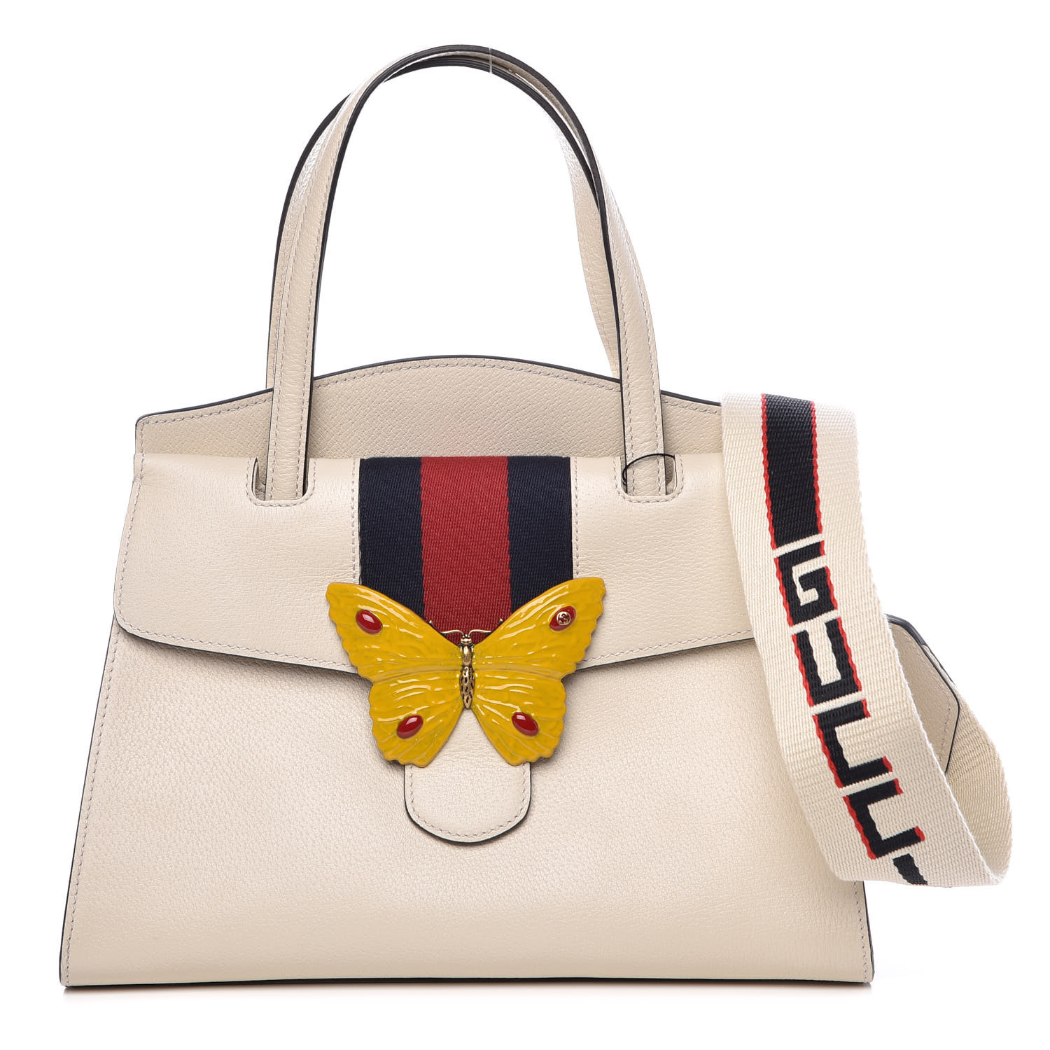 gucci butterfly bag white