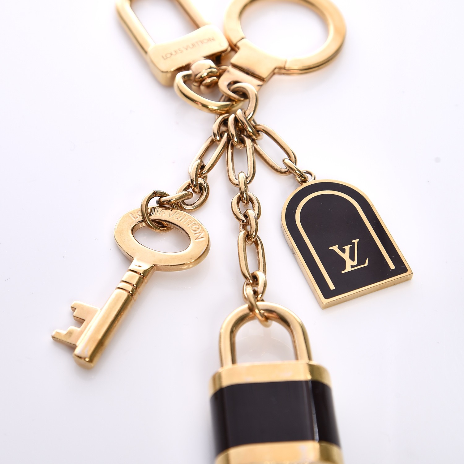 Louis Vuitton Pte Cles Cadenas Key Holder Black 209190 