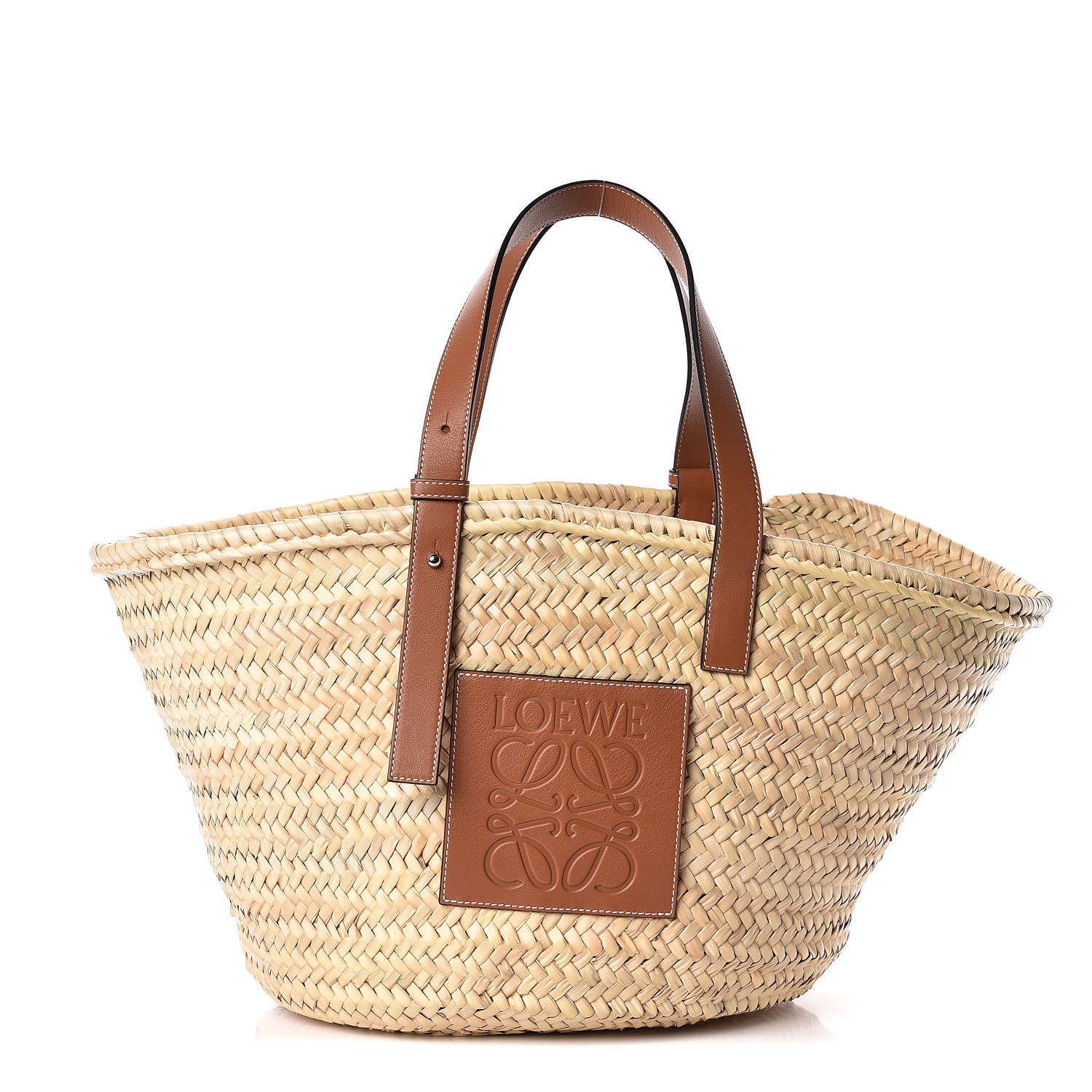 LOEWE Raffia Basket Tote Bag Natural Tan 441001