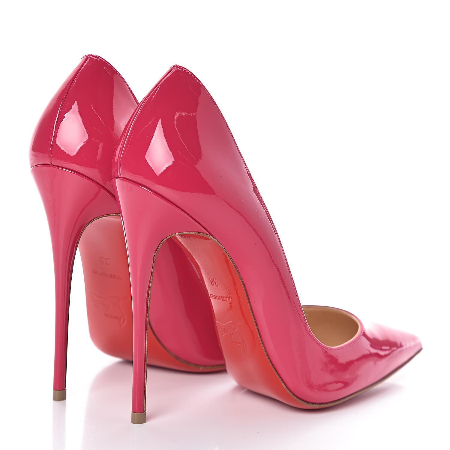 CHRISTIAN LOUBOUTIN Patent So Kate 120 Pumps 38 Fuchsia 441631