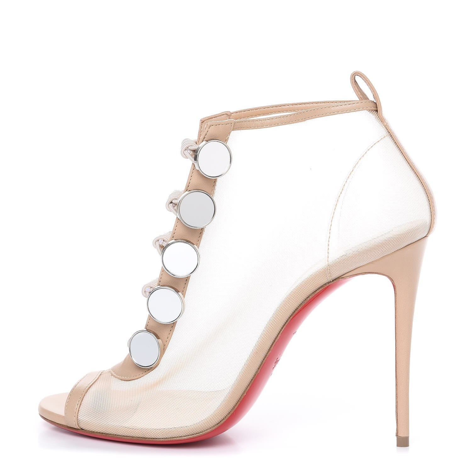 christian louboutin mesh ankle boots