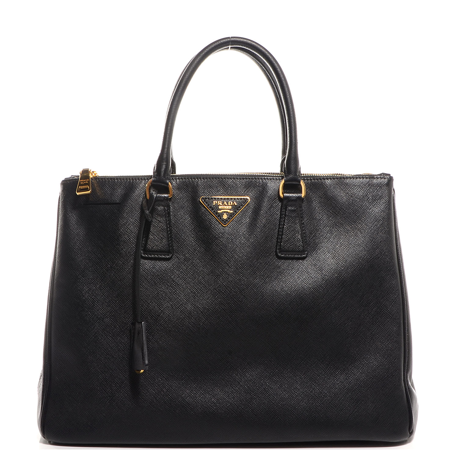 prada saffiano lux double zip