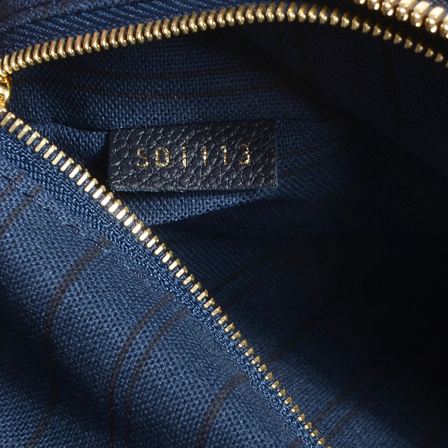 Louis Vuitton Blue Infini Monogram Empreinte Speedy Bandouliere 30