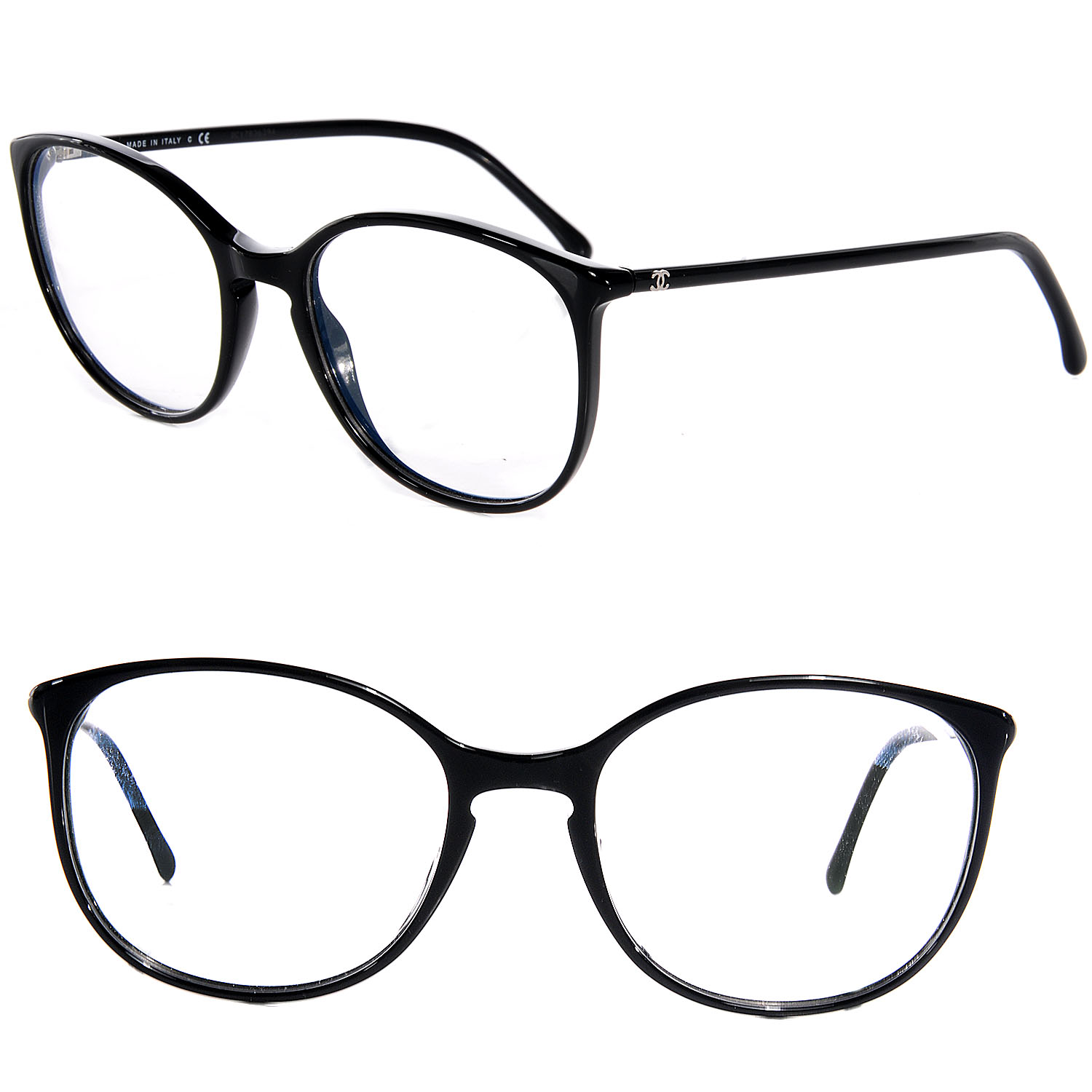 CHANEL Acetate CC Eyeglass Frames 3282 Black 69664