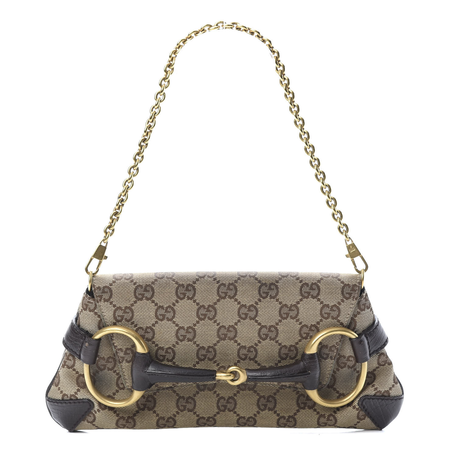 gucci monogram horsebit clutch