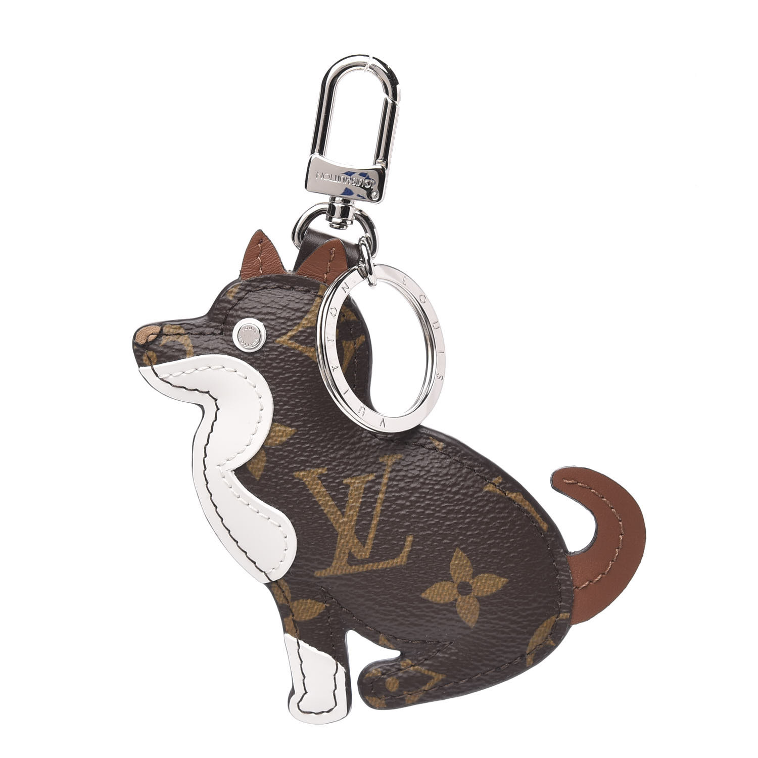 louis vuitton dog keyring