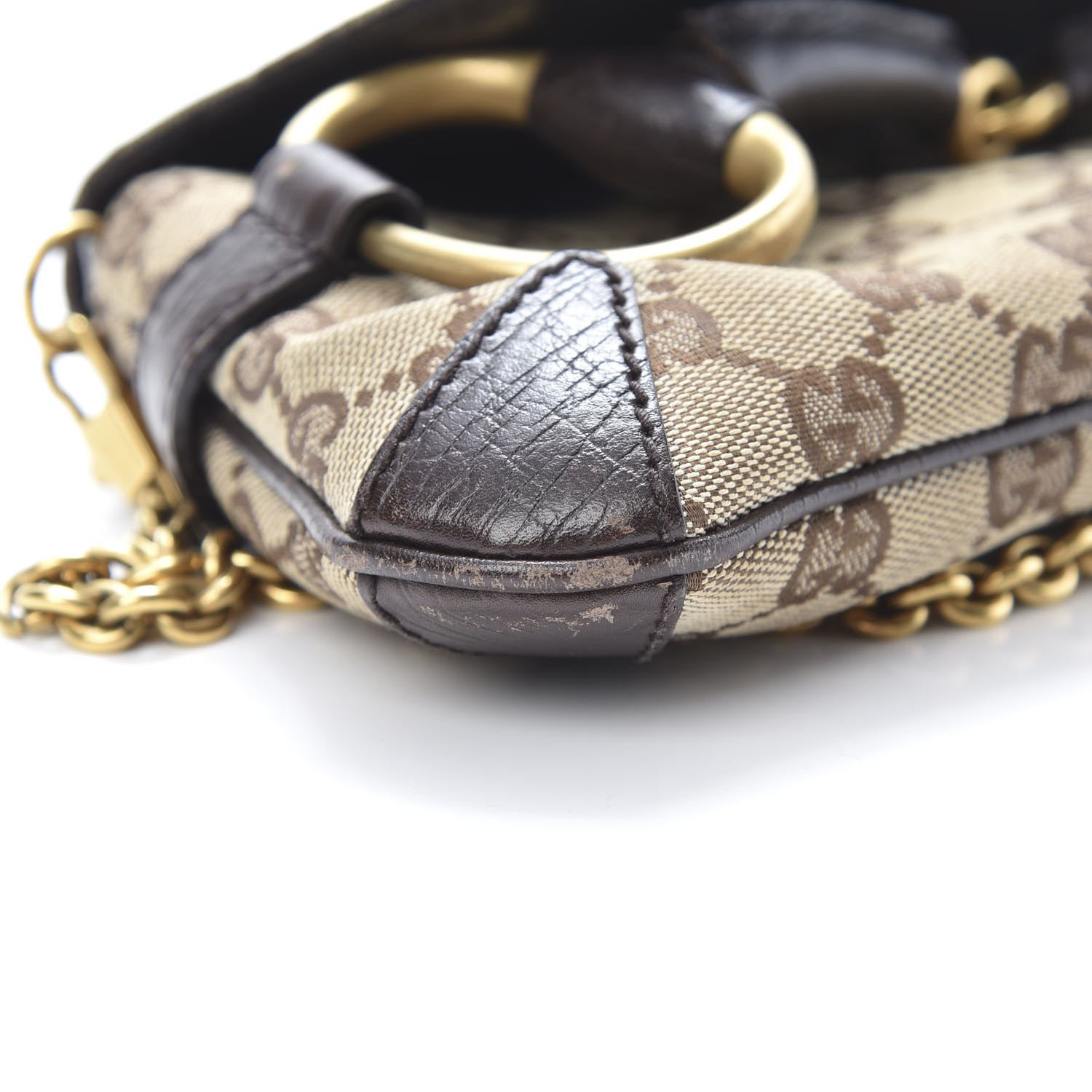 gucci monogram horsebit clutch