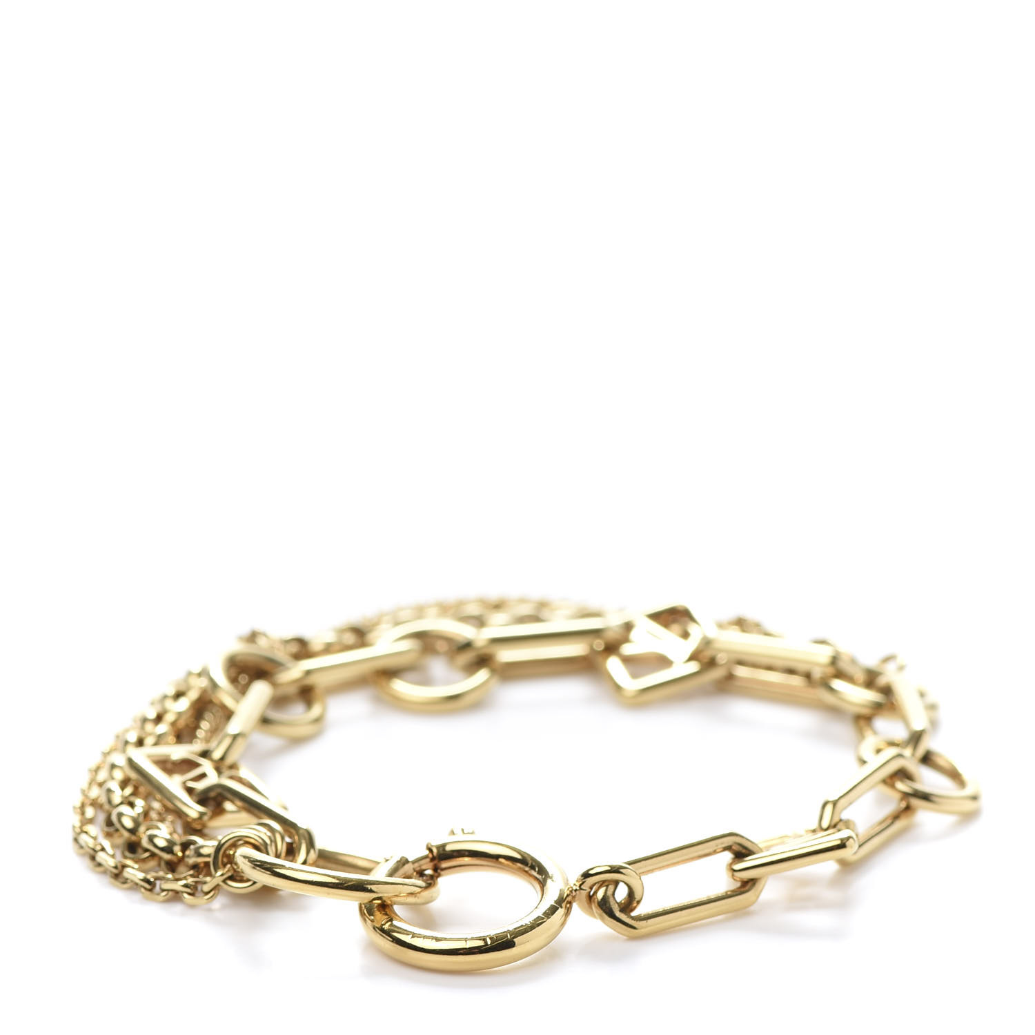 LOUIS VUITTON Vegas Chain Bracelet Gold 659442 | FASHIONPHILE