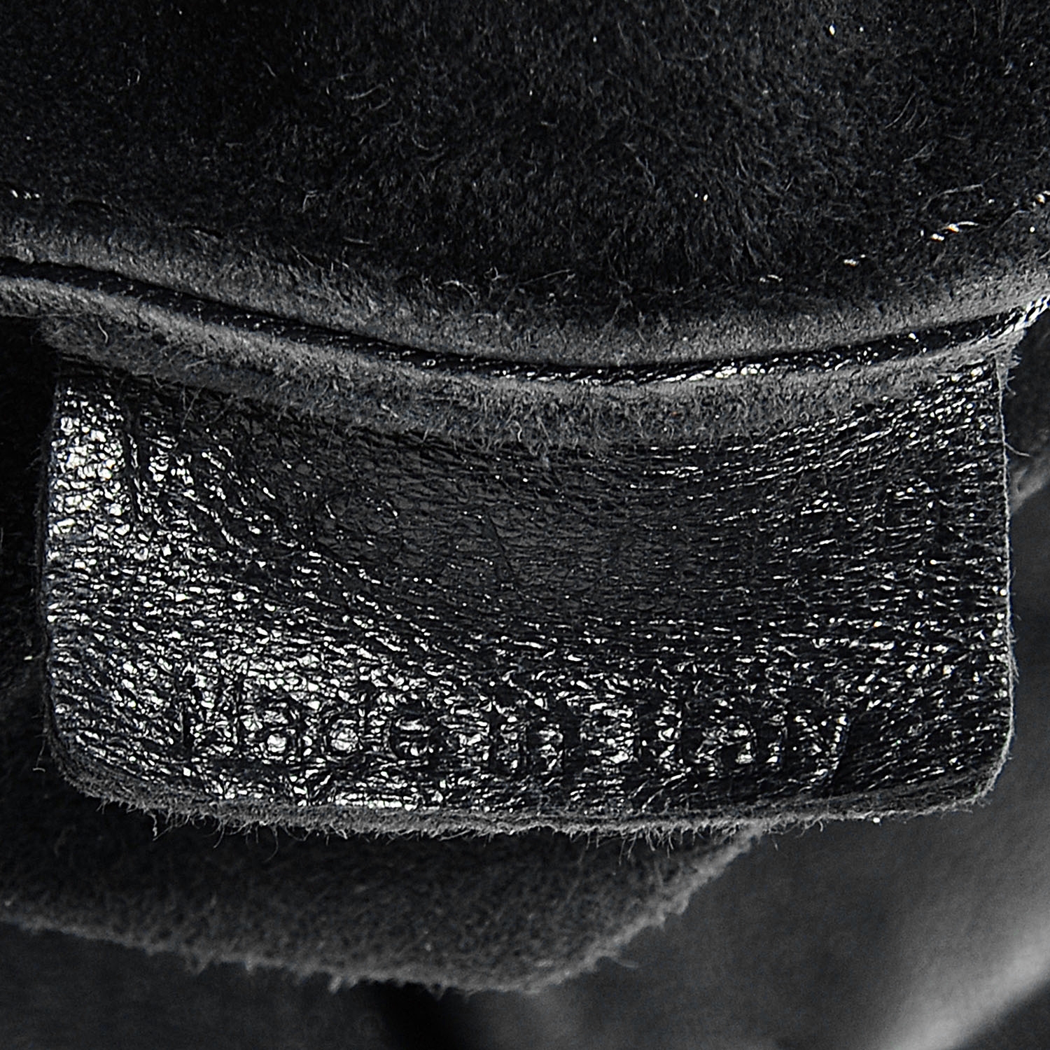CELINE Leather Horizontal Zipper Gusset Cabas Black 63226