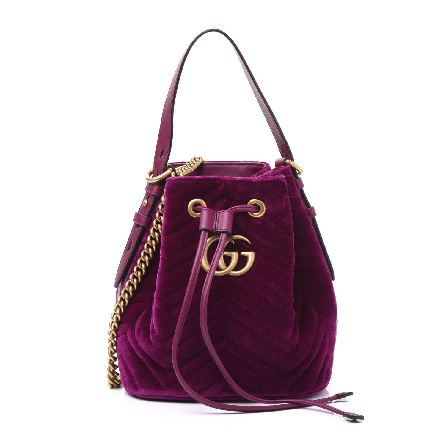 gucci marmont bucket bag velvet