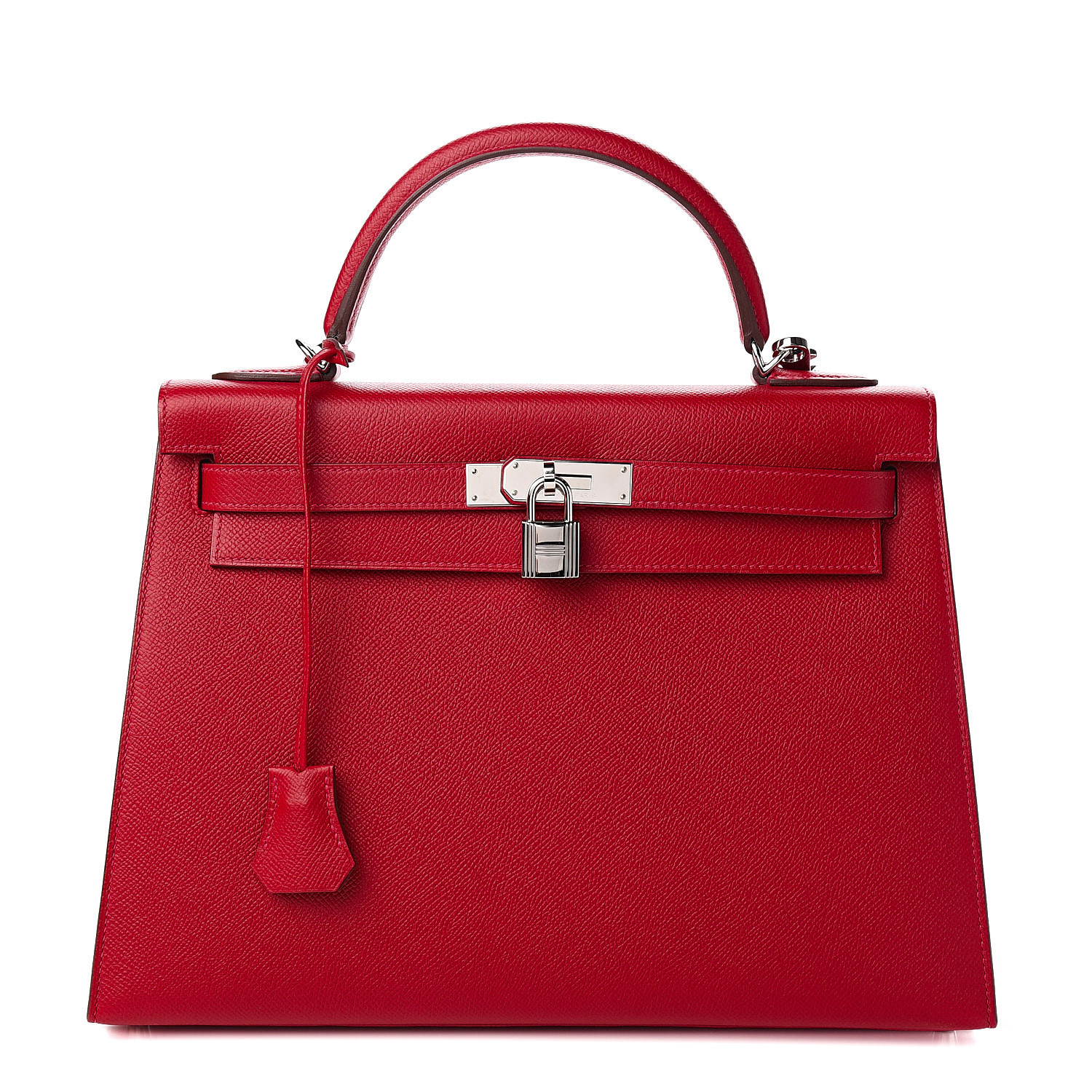 HERMES Epsom Kelly Sellier 32 Rouge Casaque 541176 | FASHIONPHILE
