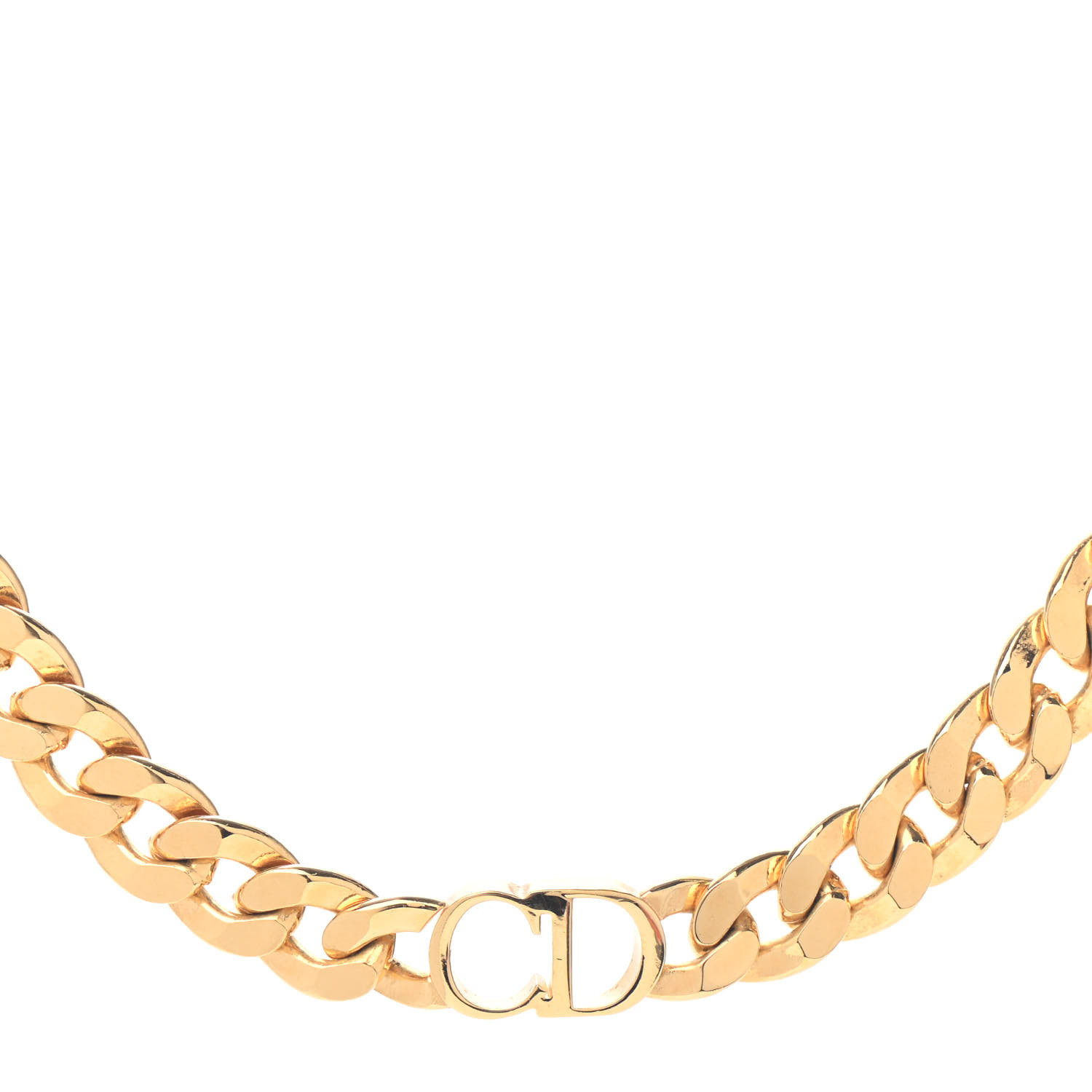 christian dior chain necklace gold