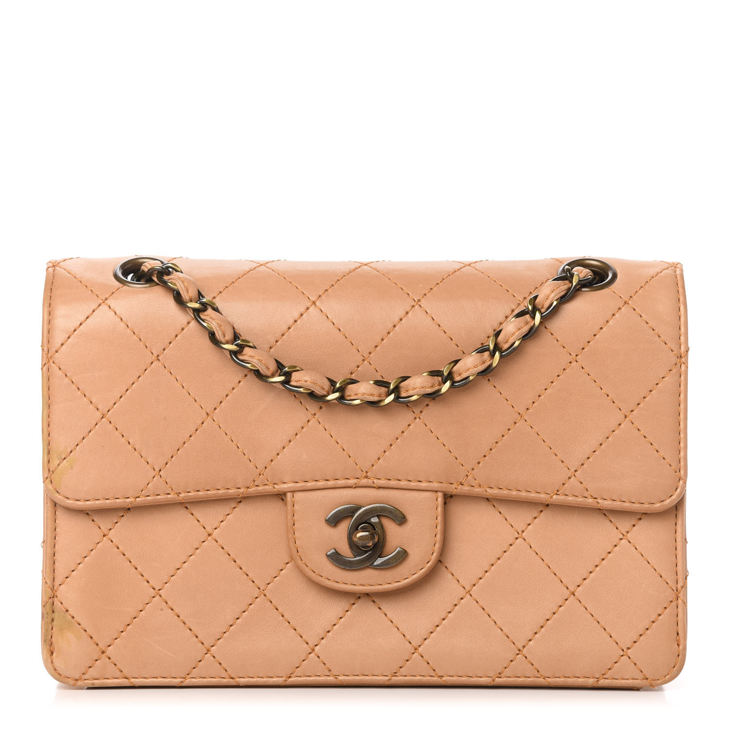 chanel lambskin quilted small single flap