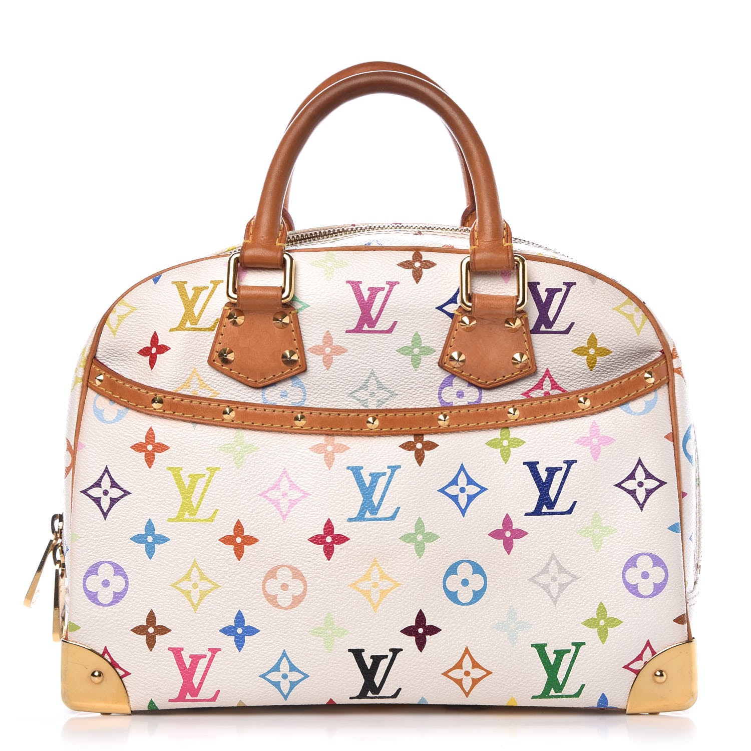Louis Vuitton White Monogram Multicolore Trouville Bag For Sale at 1stDibs