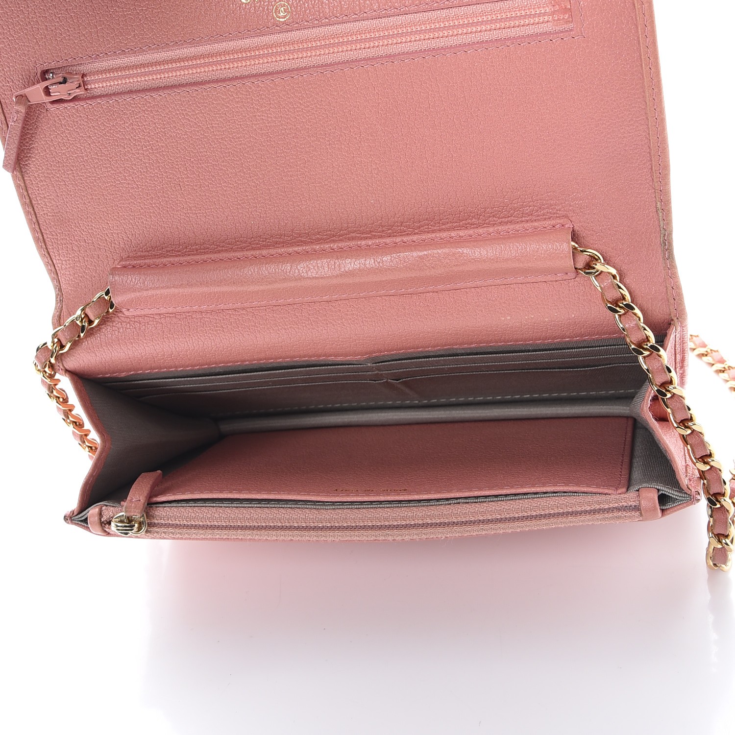 chanel camellia wallet pink