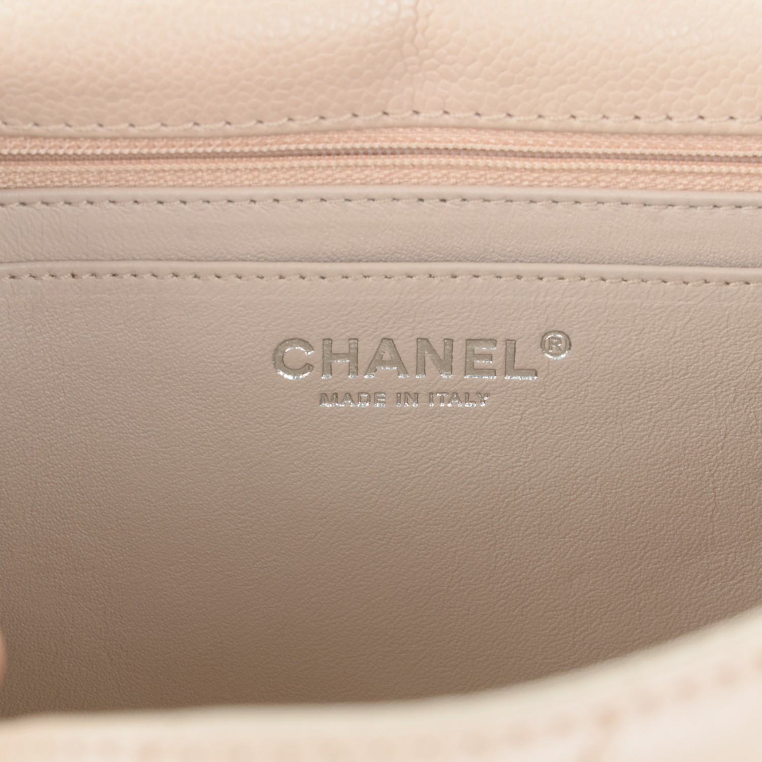 CHANEL Washed Caviar Quilted Jumbo Single Flap Beige Clair 167907 ...