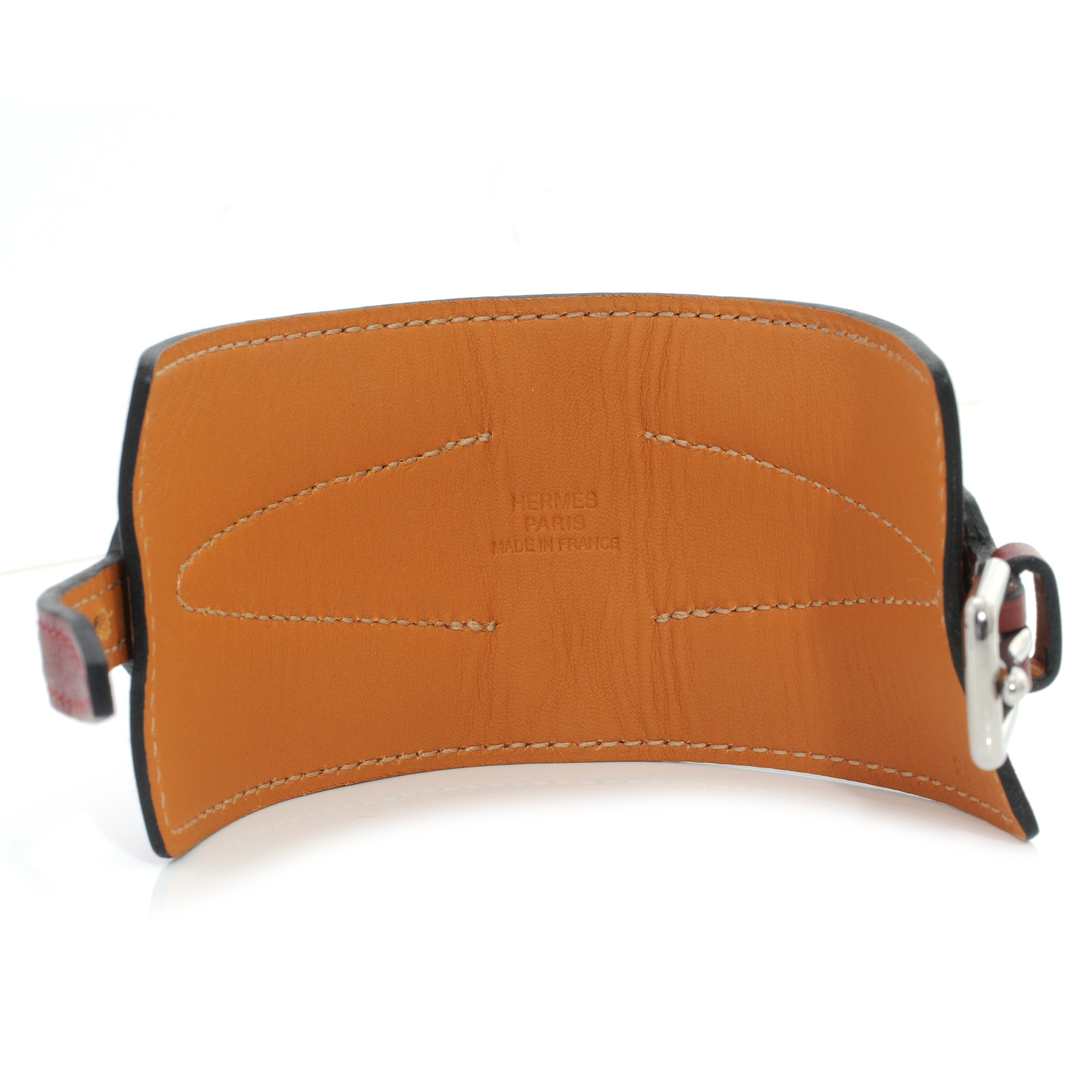 HERMES Swift Leather Alma Cuff Rouge H 42266