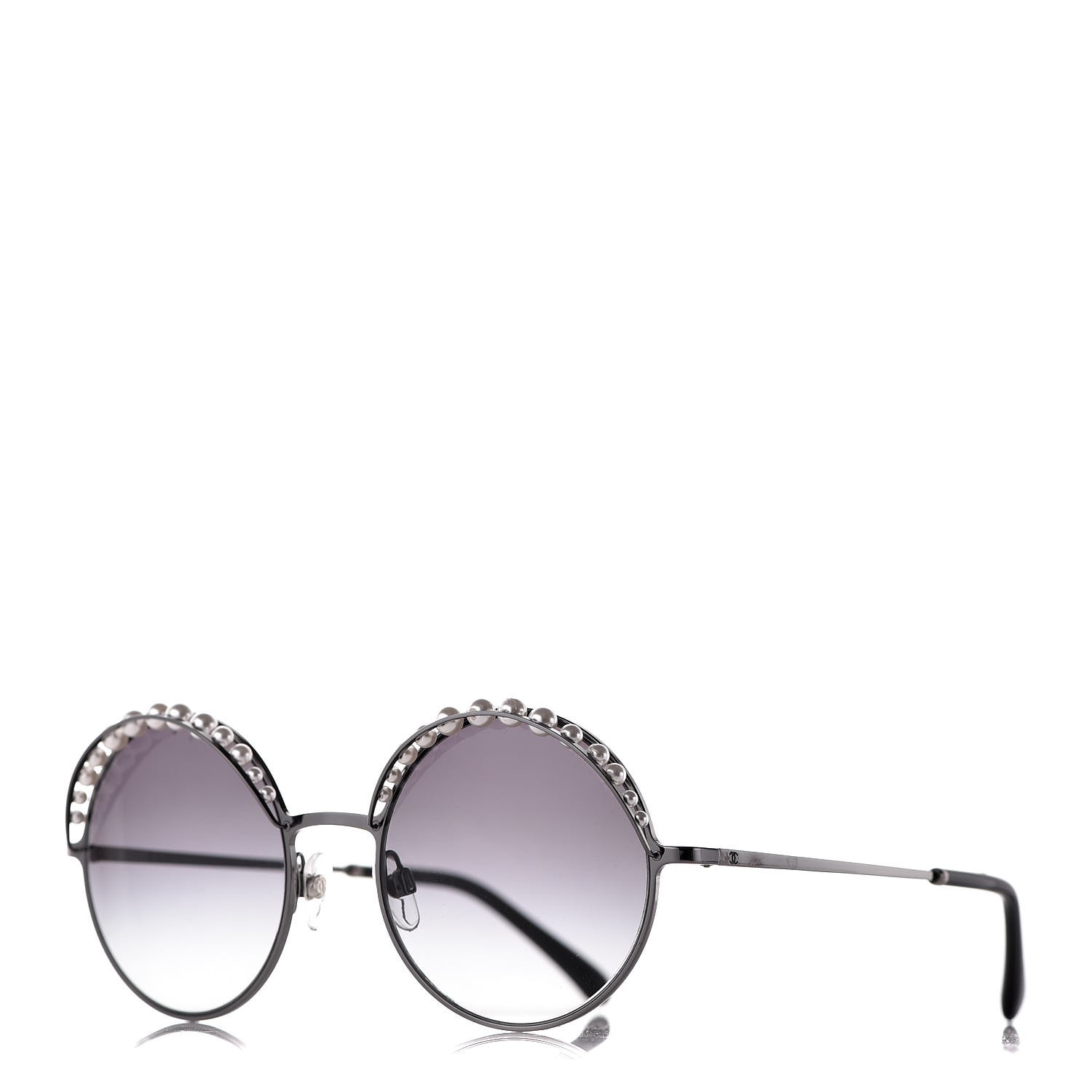 chanel round pearl sunglasses