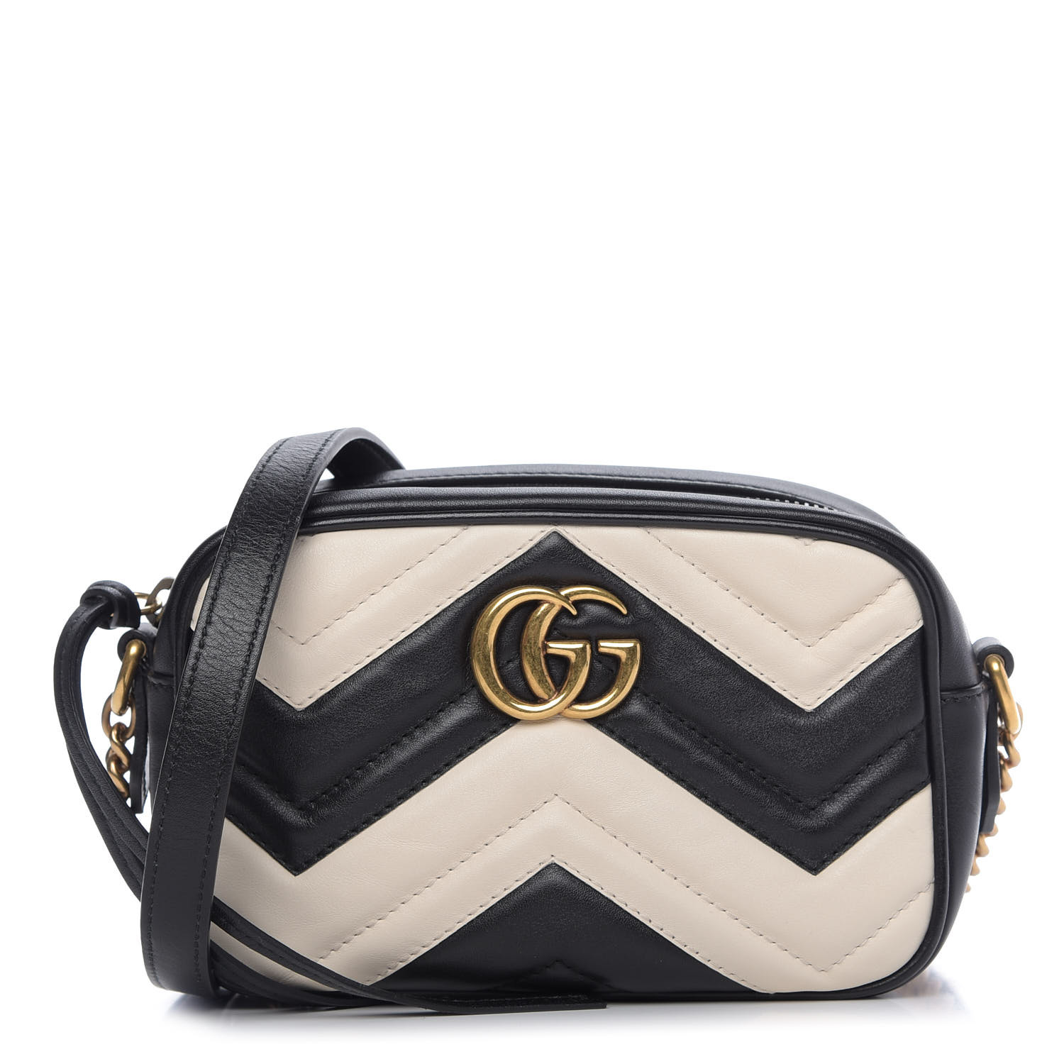 black and white gucci marmont