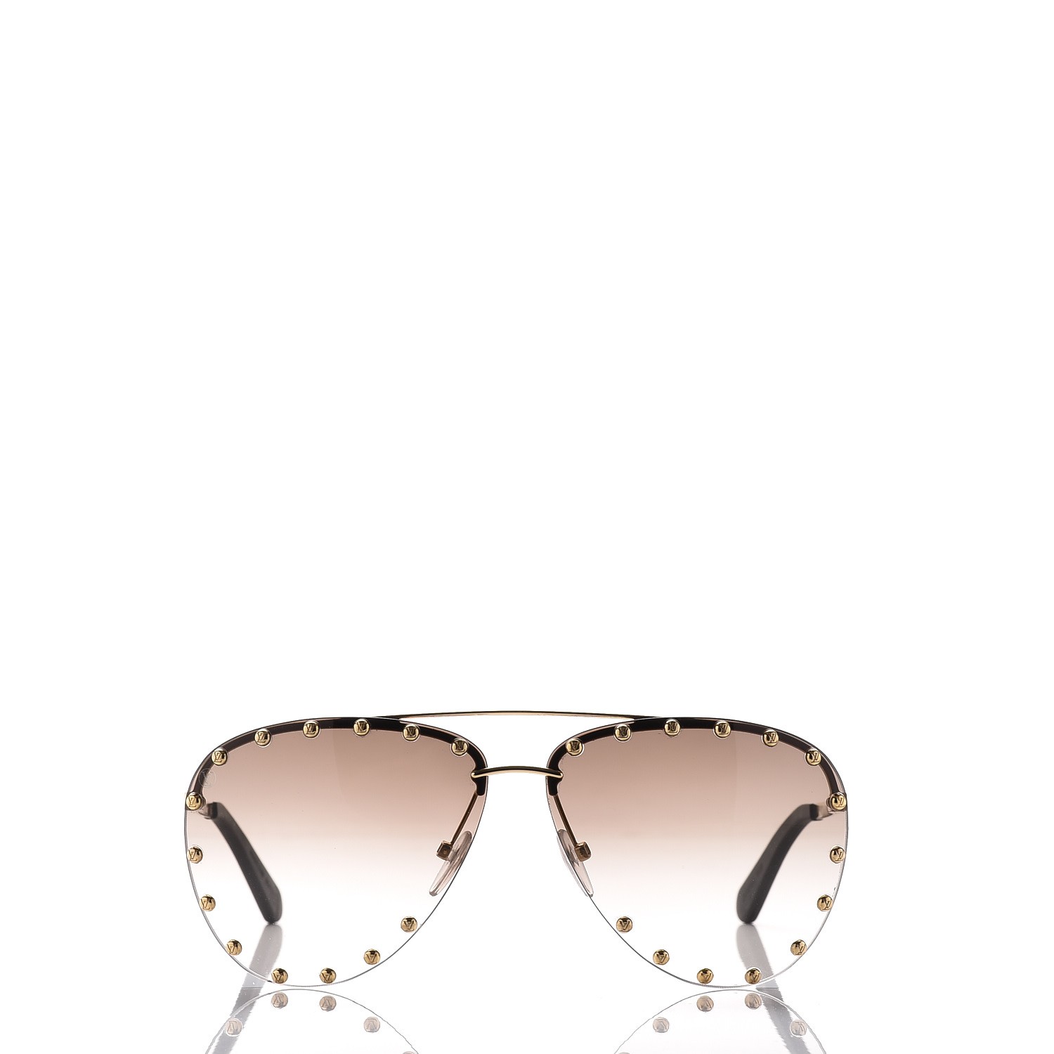 Aviator sunglasses Louis Vuitton Brown in Plastic - 24817313