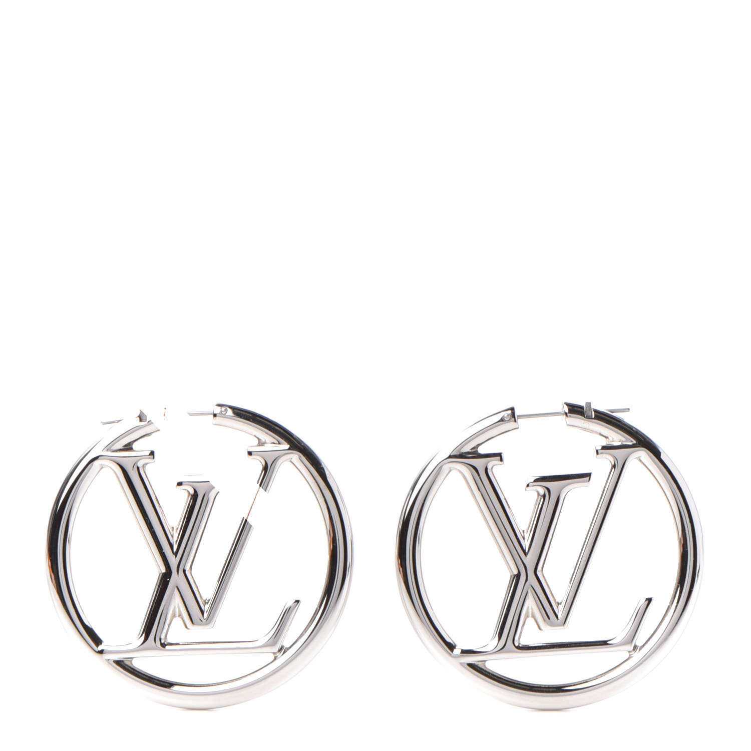 Louis Vuitton LV Edge PM Earrings Silver in Silver Metal with