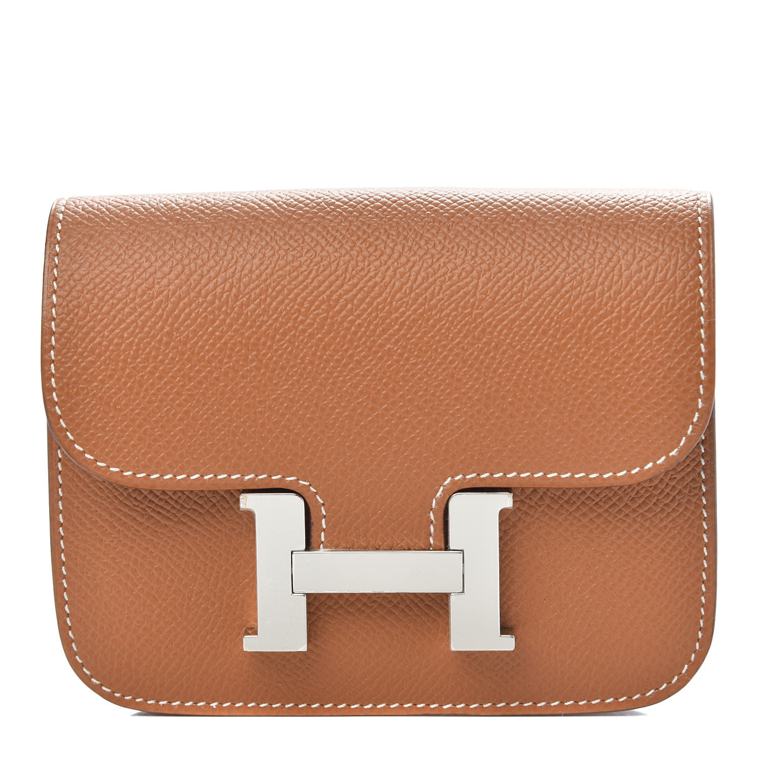 HERMES Epsom Constance Slim Wallet Gold 724200 | FASHIONPHILE