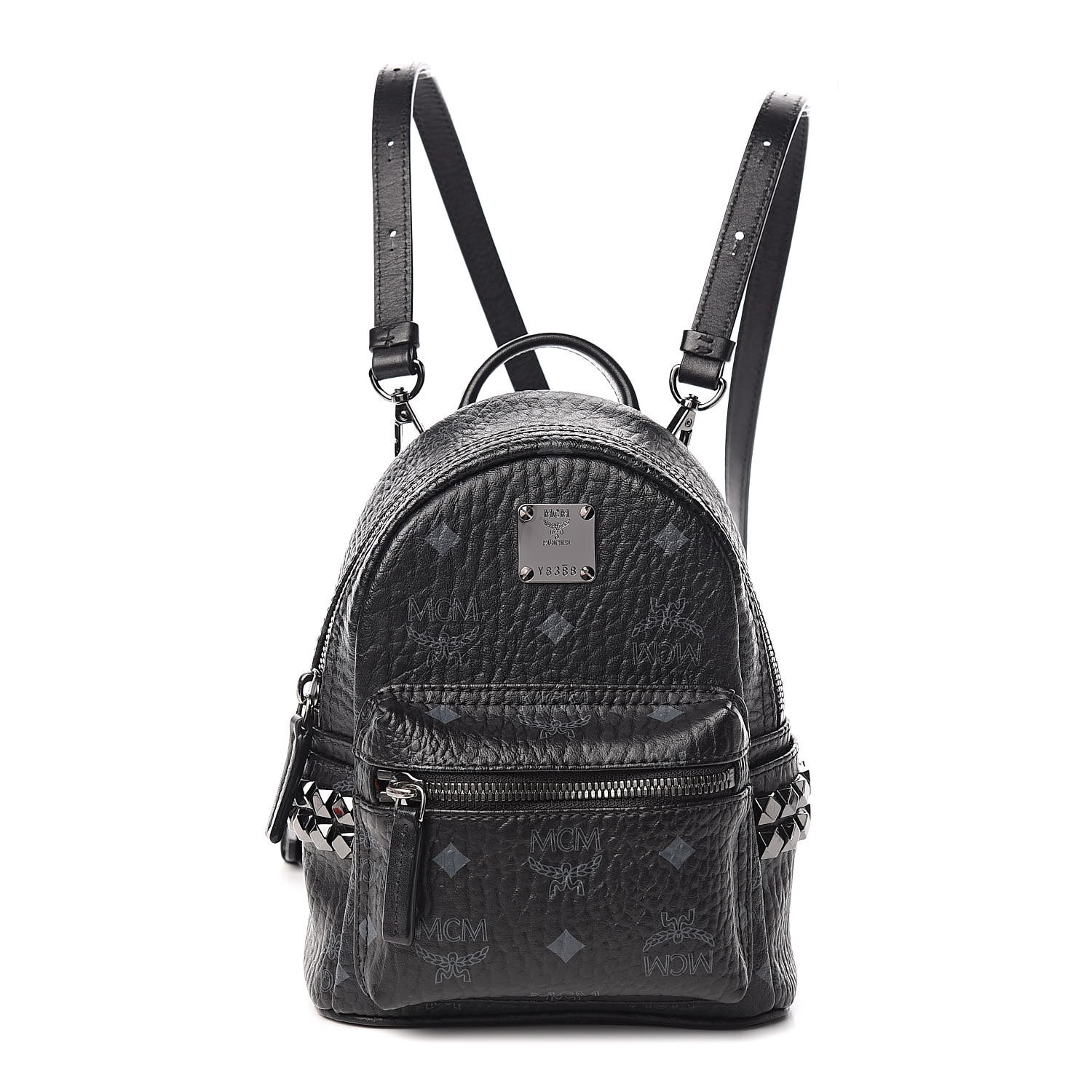 mini black mcm backpack