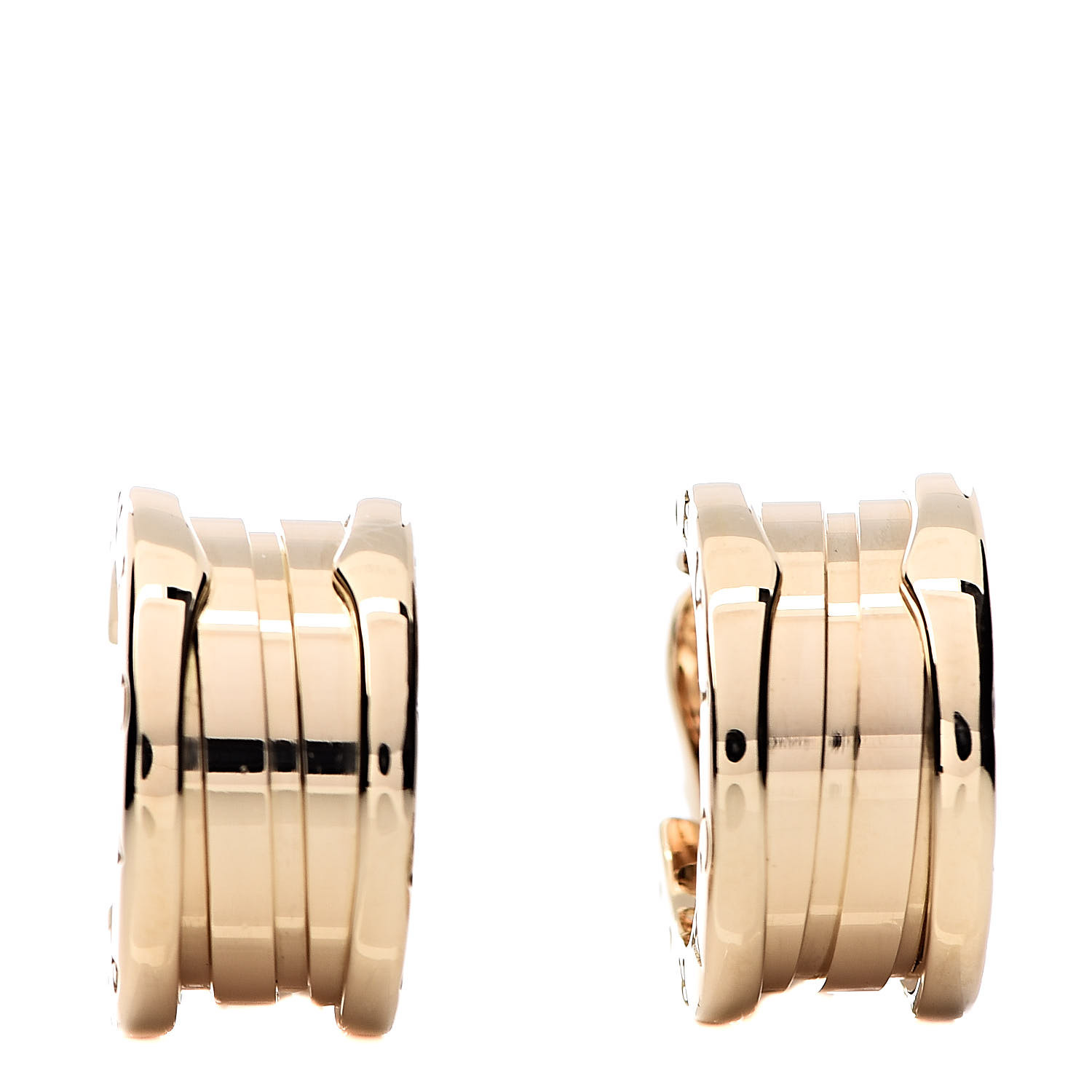 Bulgari 18k Yellow Gold B Zero1 Hoop Earrings Fashionphile