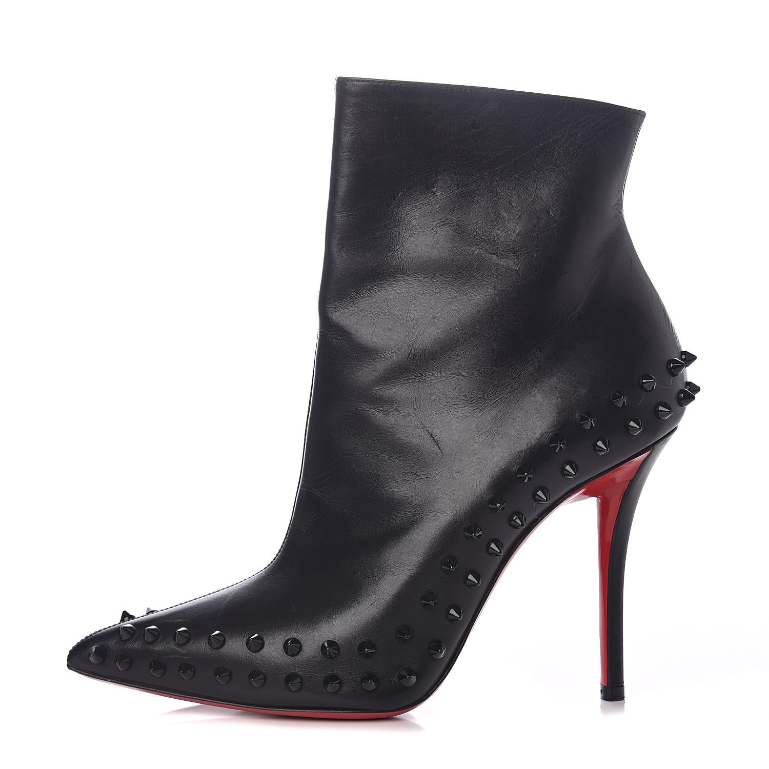 christian louboutin black studded boots