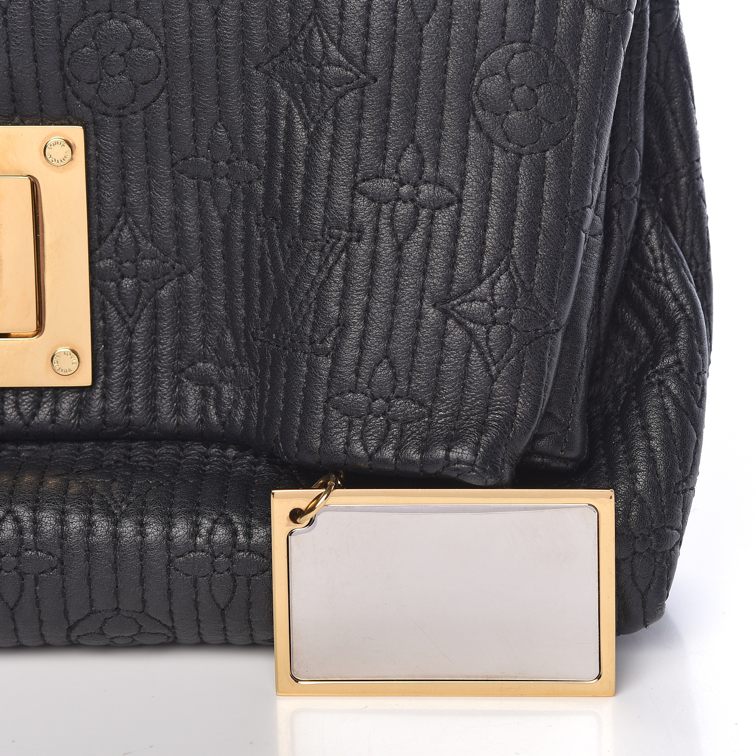 LOUIS VUITTON Calfskin Monogram Altair Clutch Black 467976