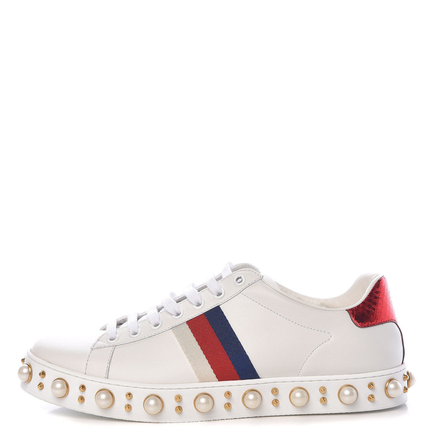 gucci pearl studded sneakers